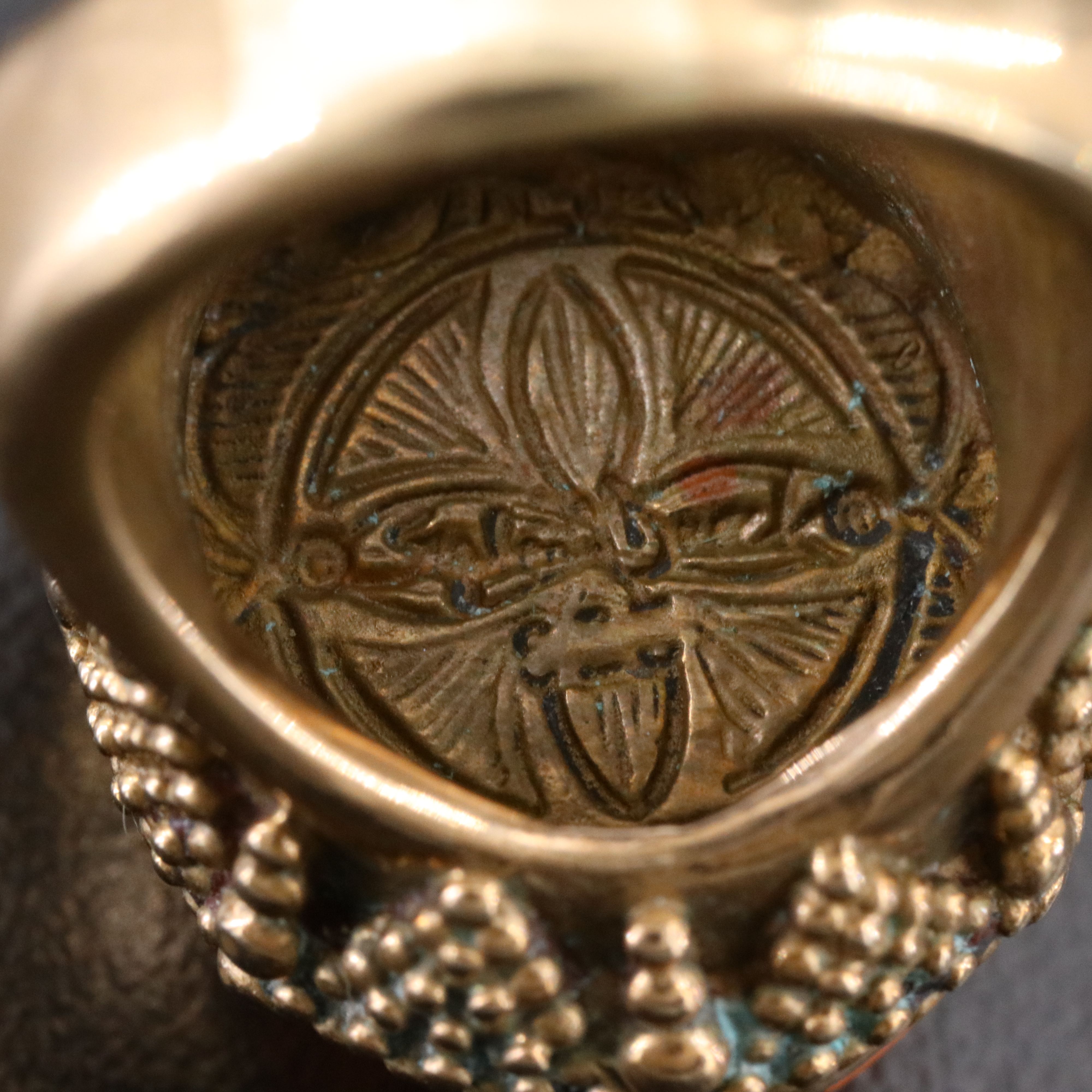 Stephen Dweck Carved Coral Ring