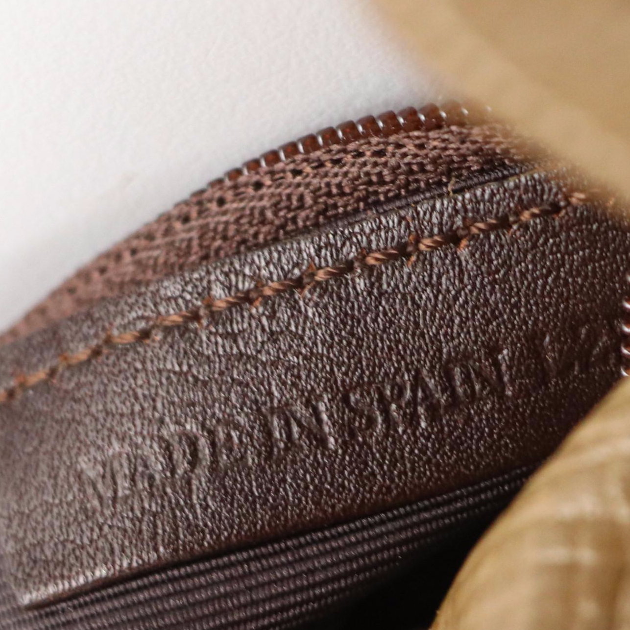 Loewe Flap Front Crossbody Bag in Khaki Textured Leather