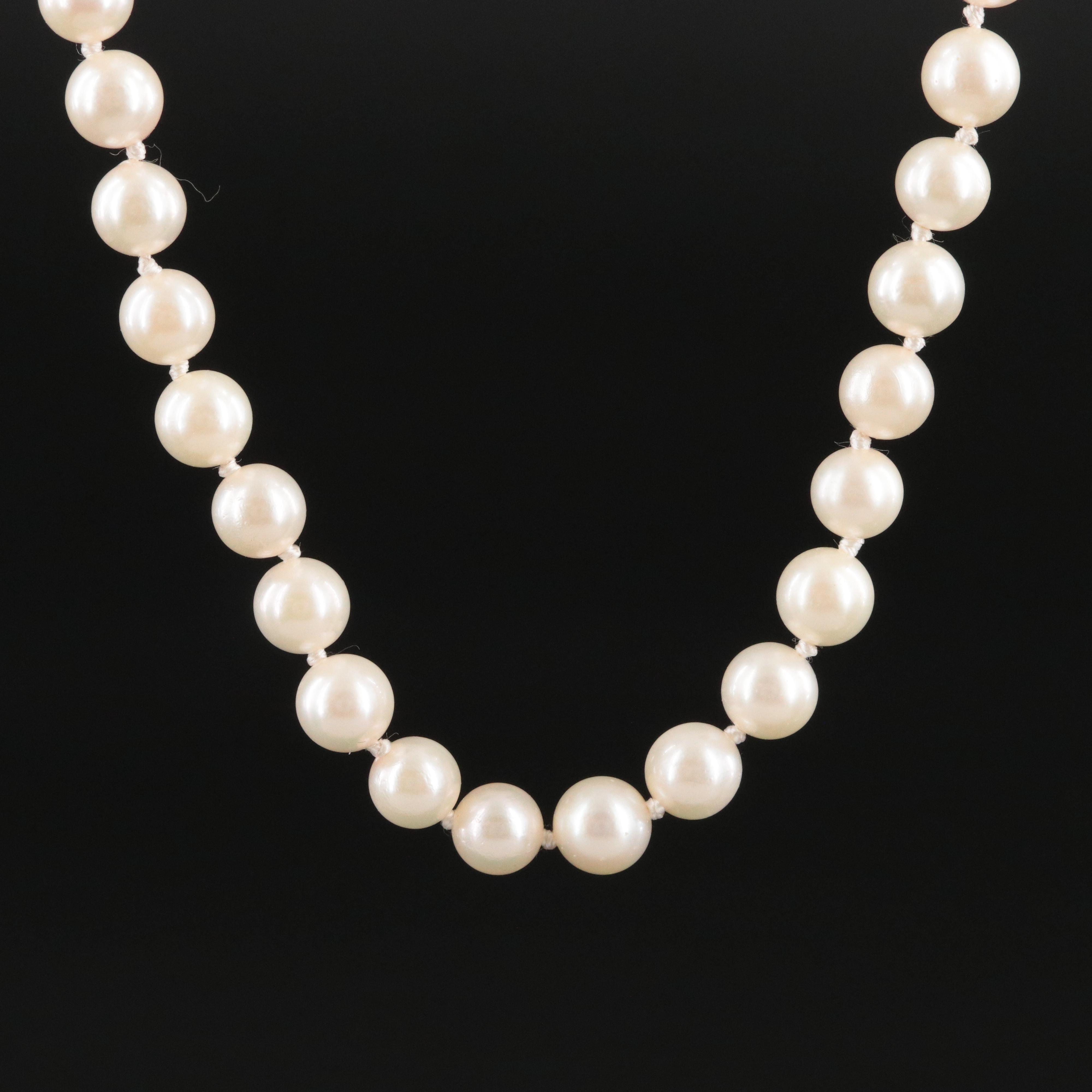 Pearl Necklace with 14K Clasp