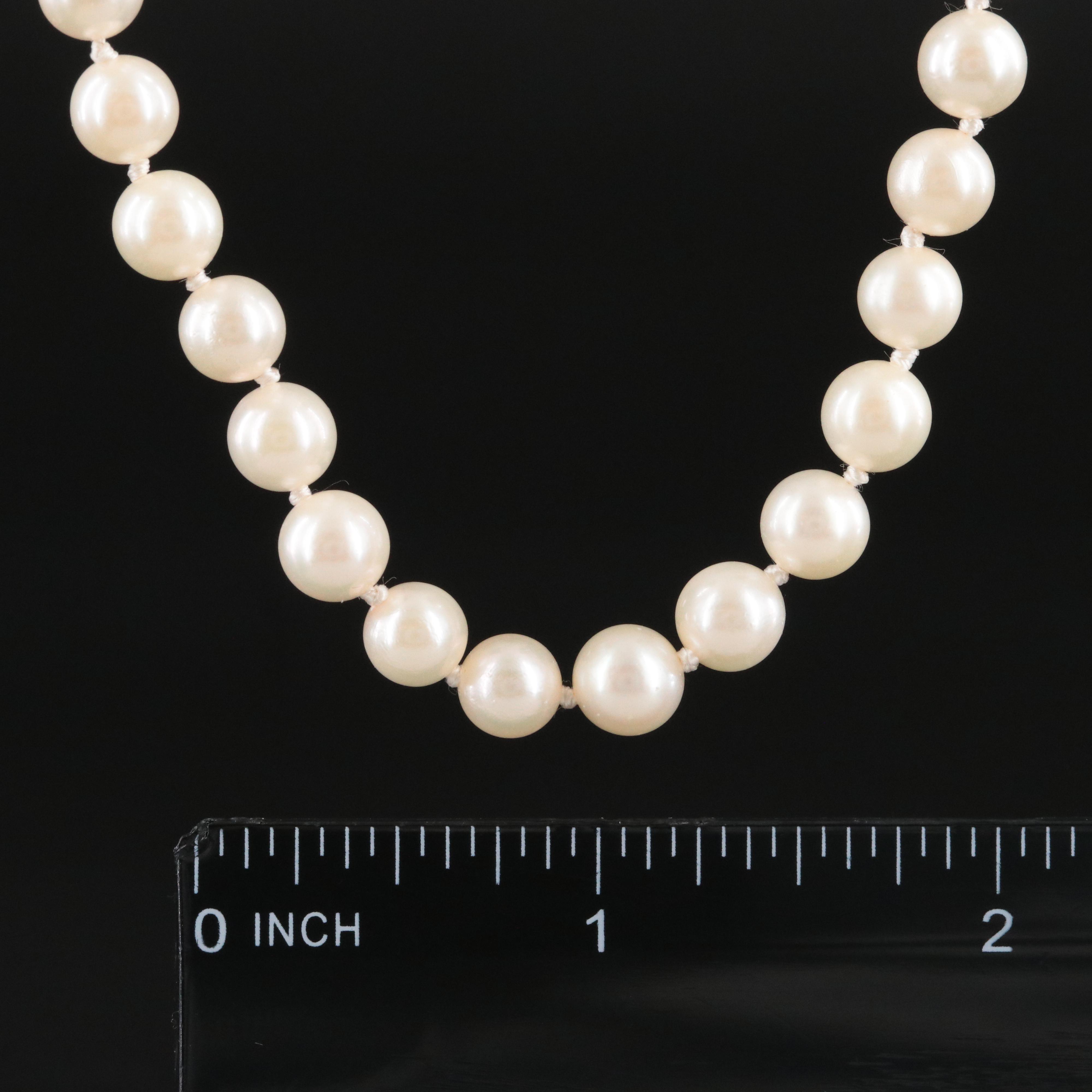 Pearl Necklace with 14K Clasp