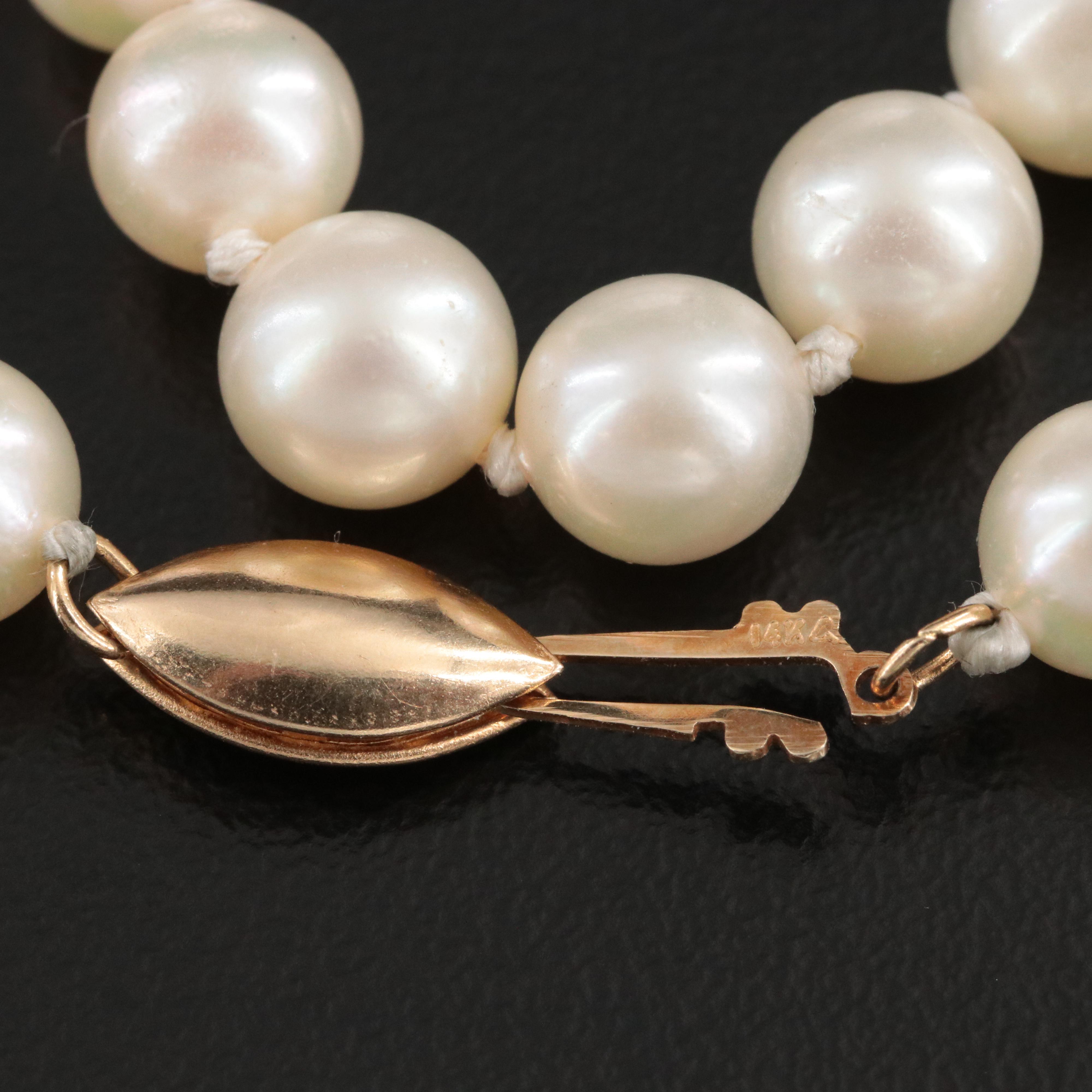 Pearl Necklace with 14K Clasp
