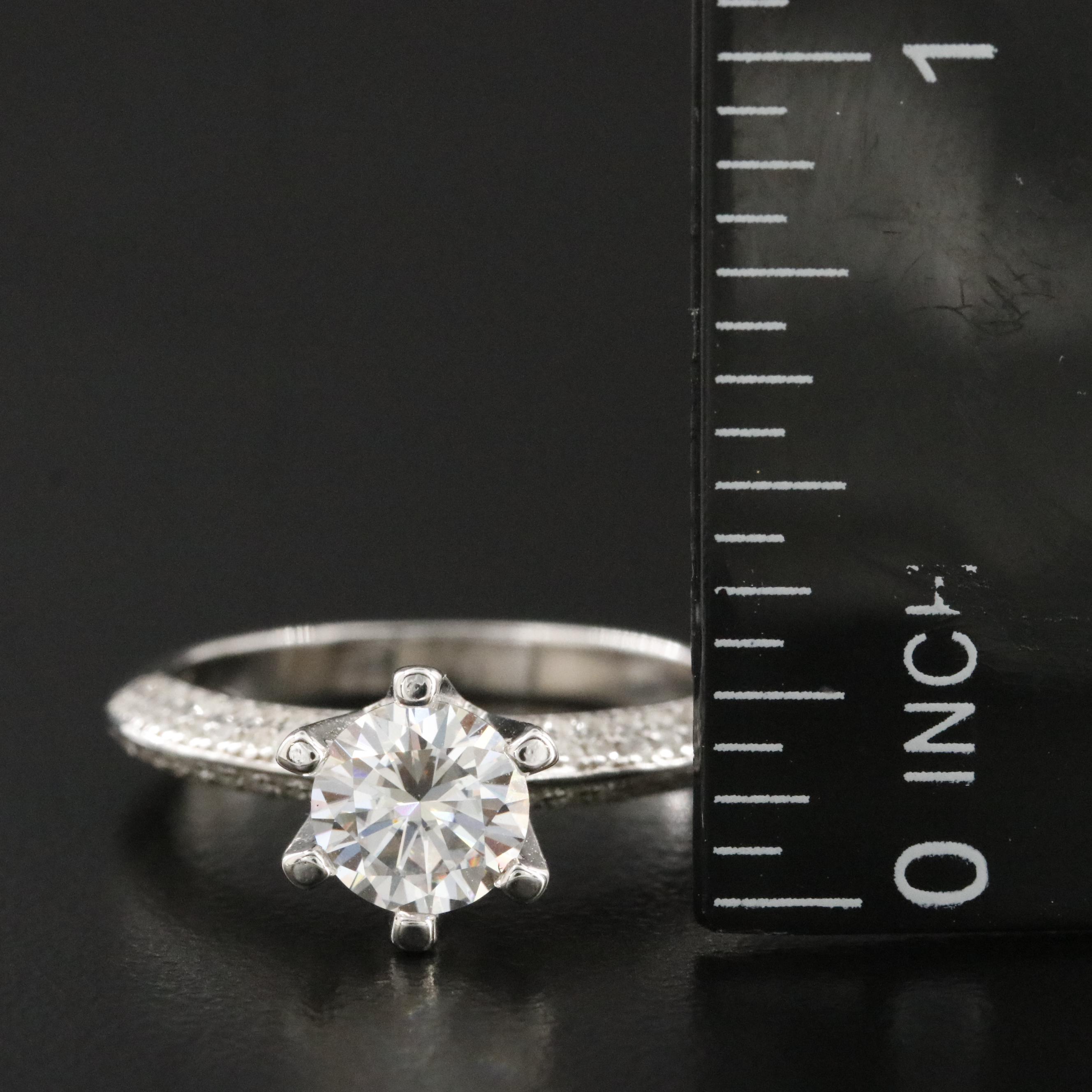 Sterling Moissanite and Glass Ring