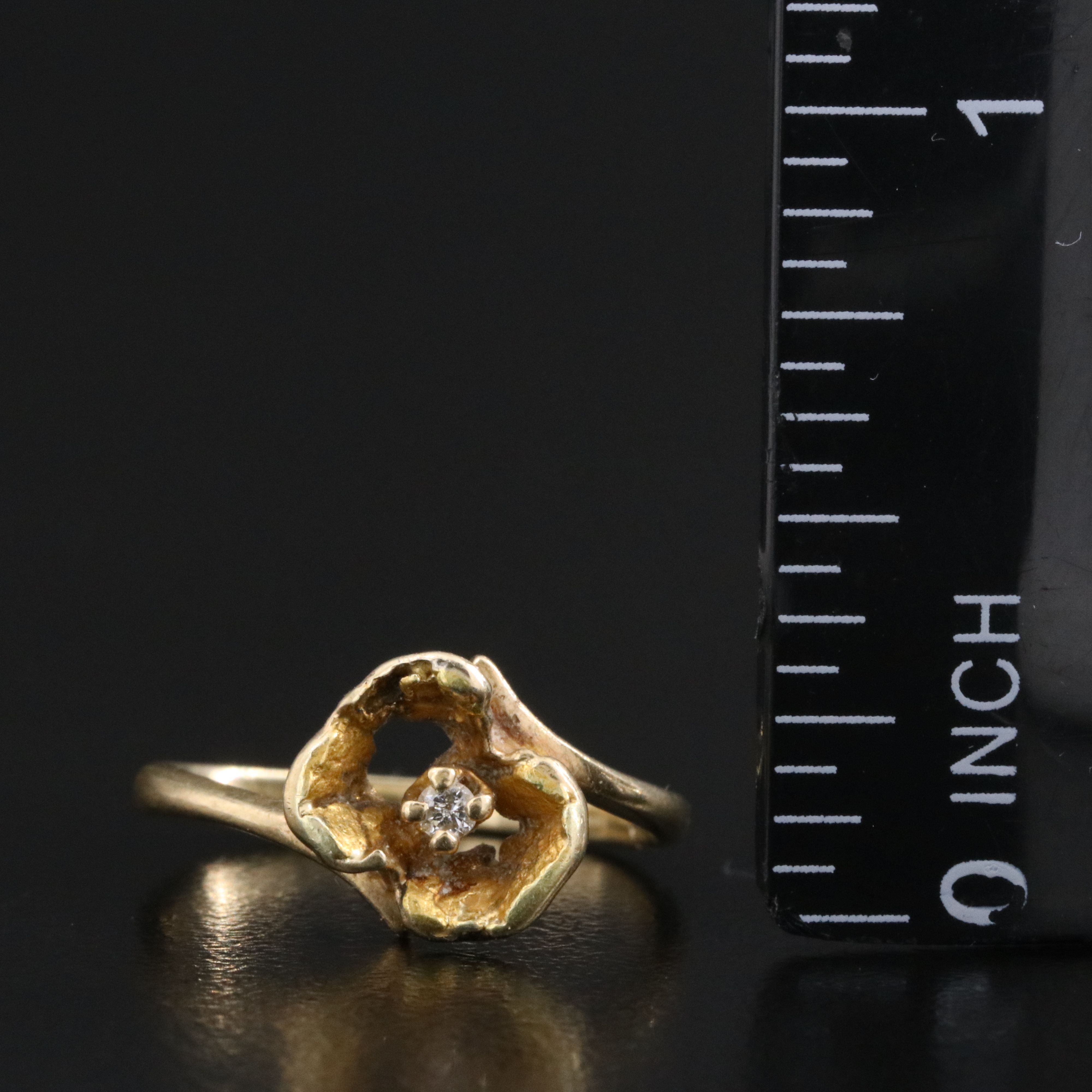 10K 0.03 CT Diamond Ring