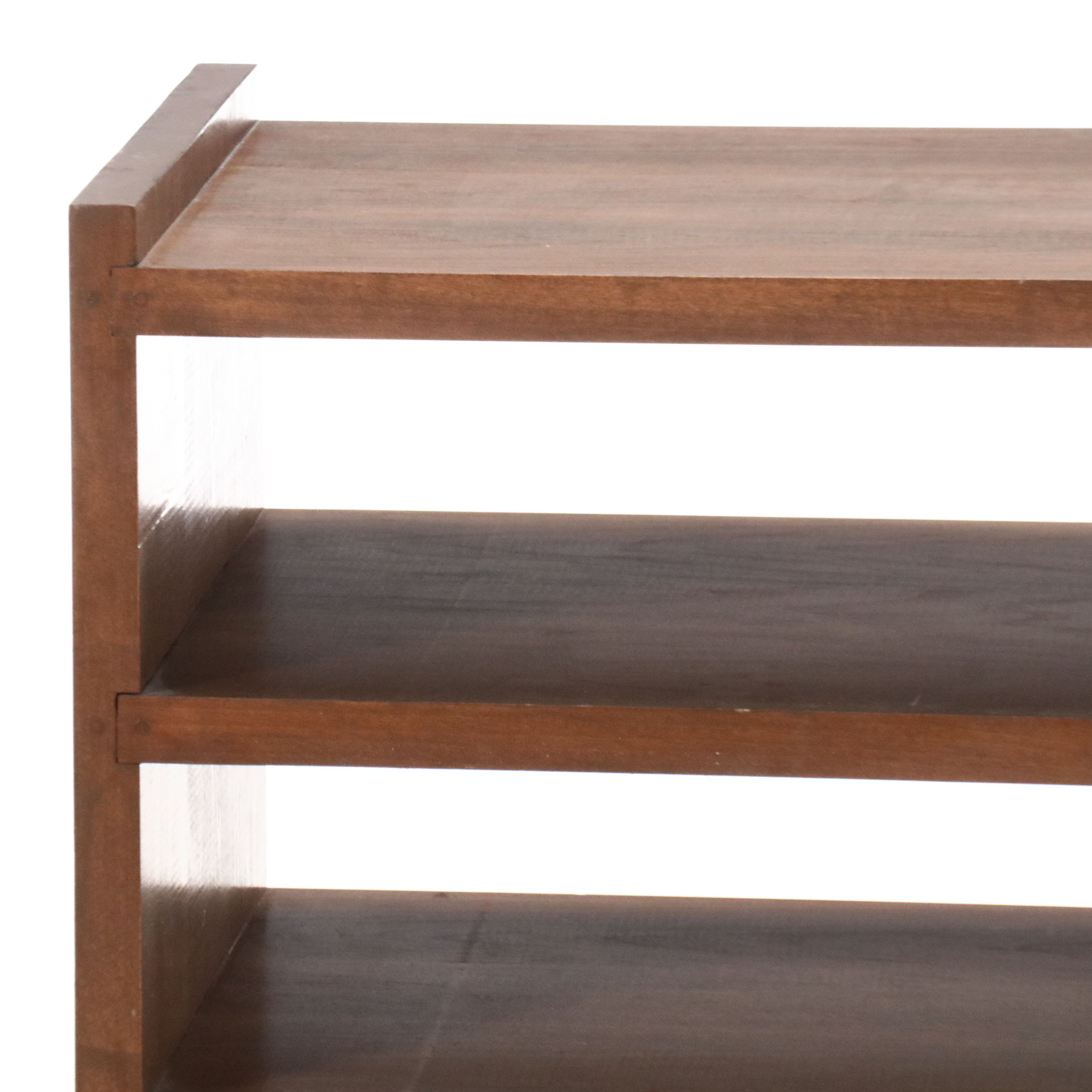 Four-Tiered Walnut Finish Free Standing Bookcase