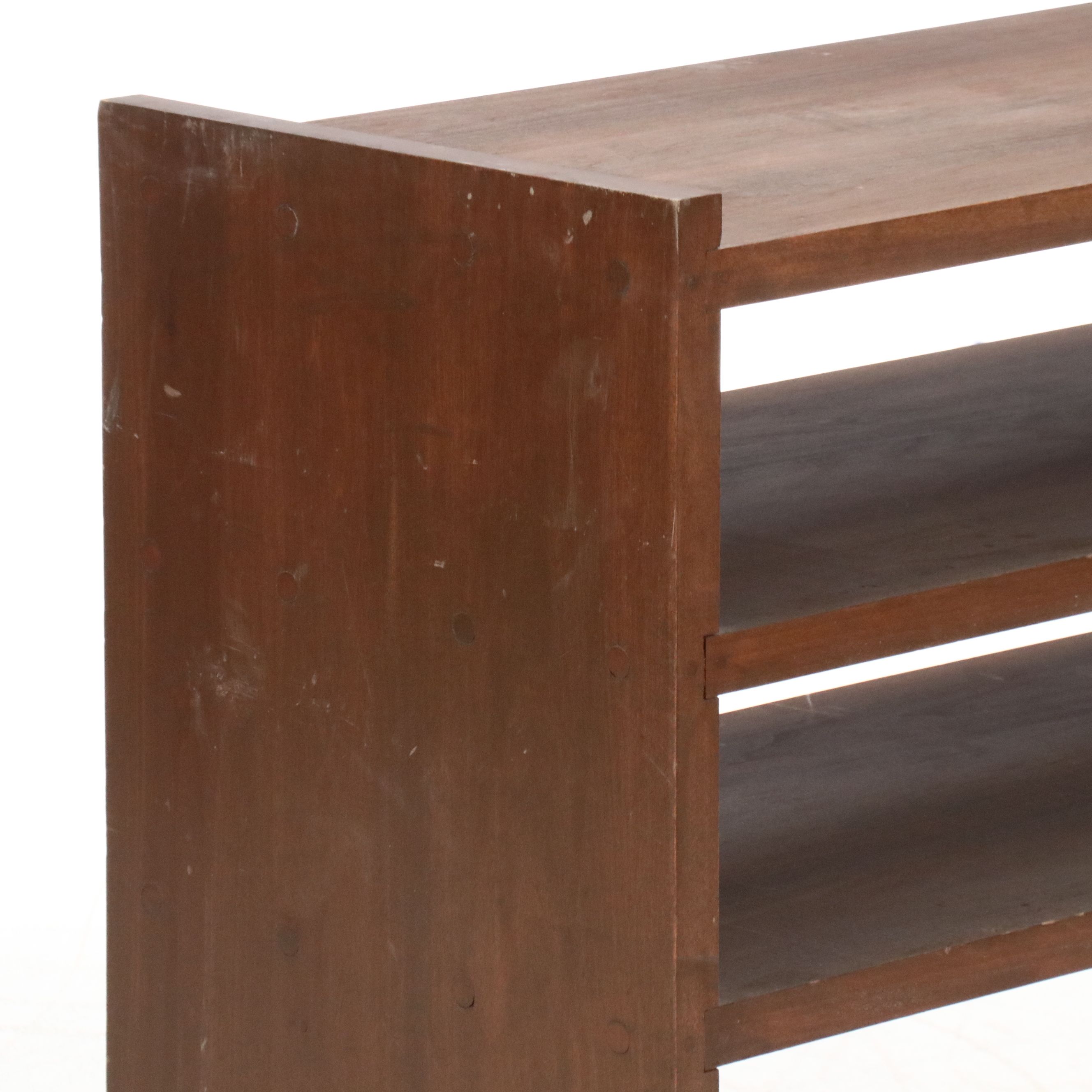 Four-Tiered Walnut Finish Free Standing Bookcase