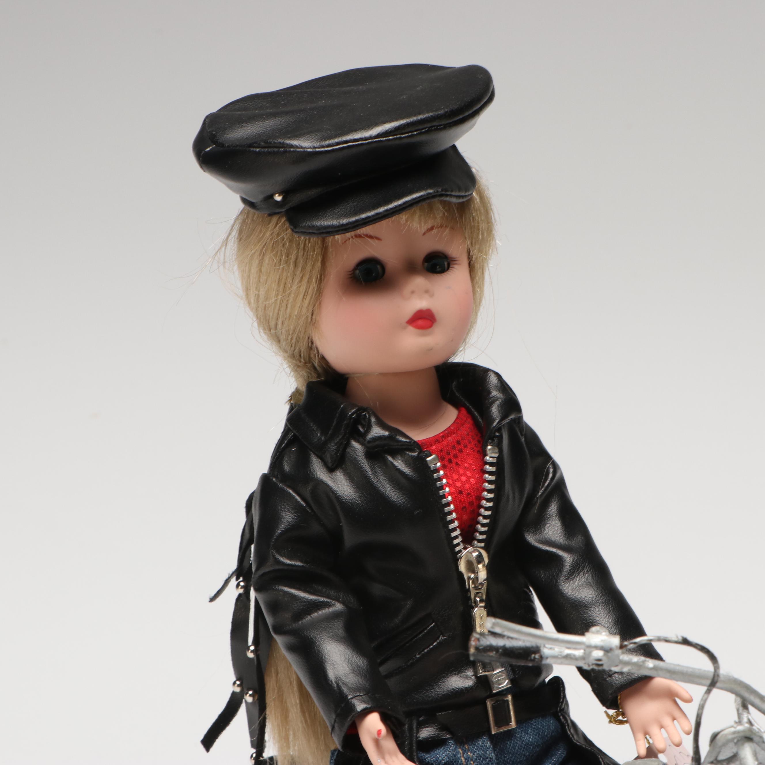Madame Alexander "Weekend Wanderer" Porcelain Doll and Motorcycle, 2005