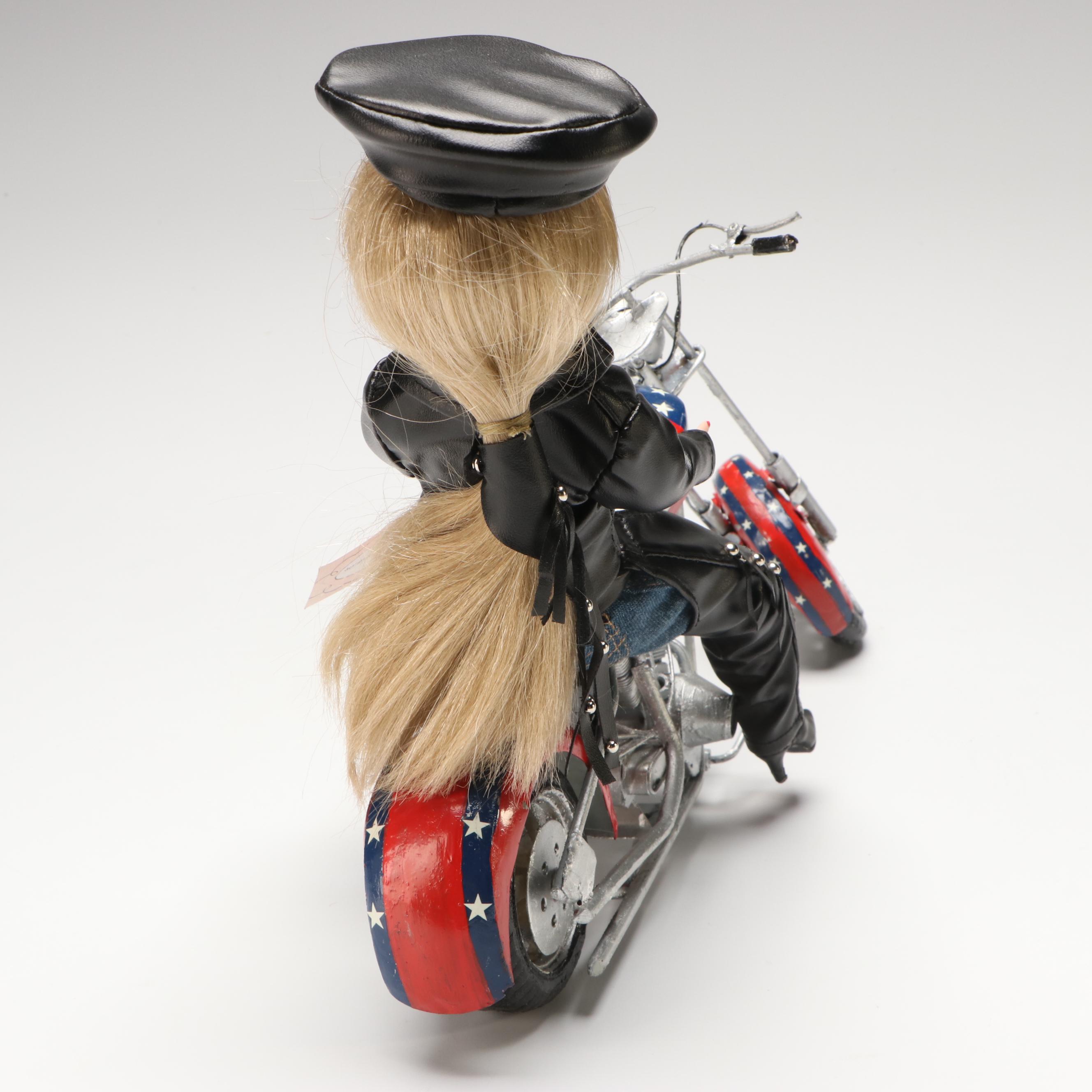Madame Alexander "Weekend Wanderer" Porcelain Doll and Motorcycle, 2005
