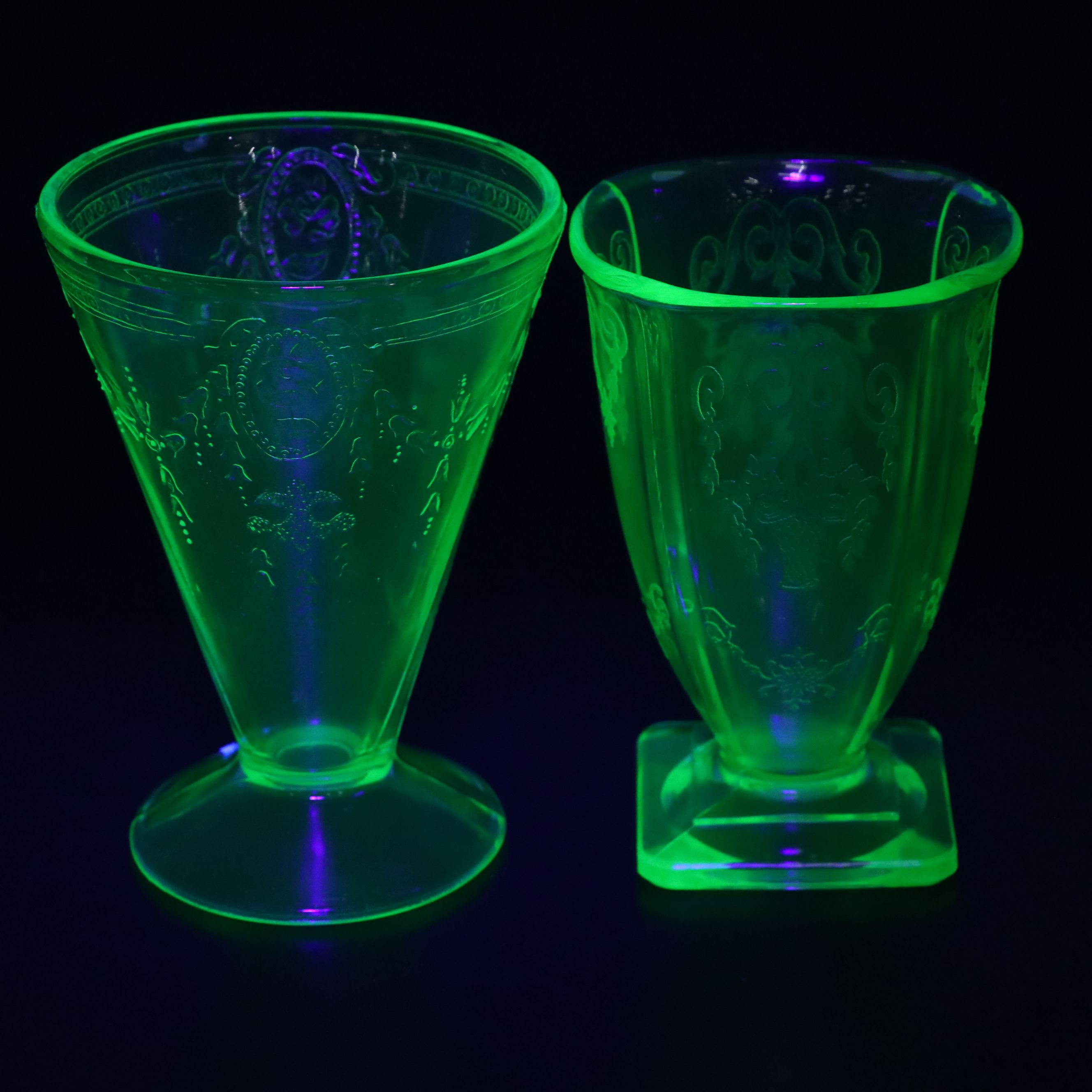 Anchor Hocking "Oyster and Pearl" with More Vaseline and Custard Glass Tableware