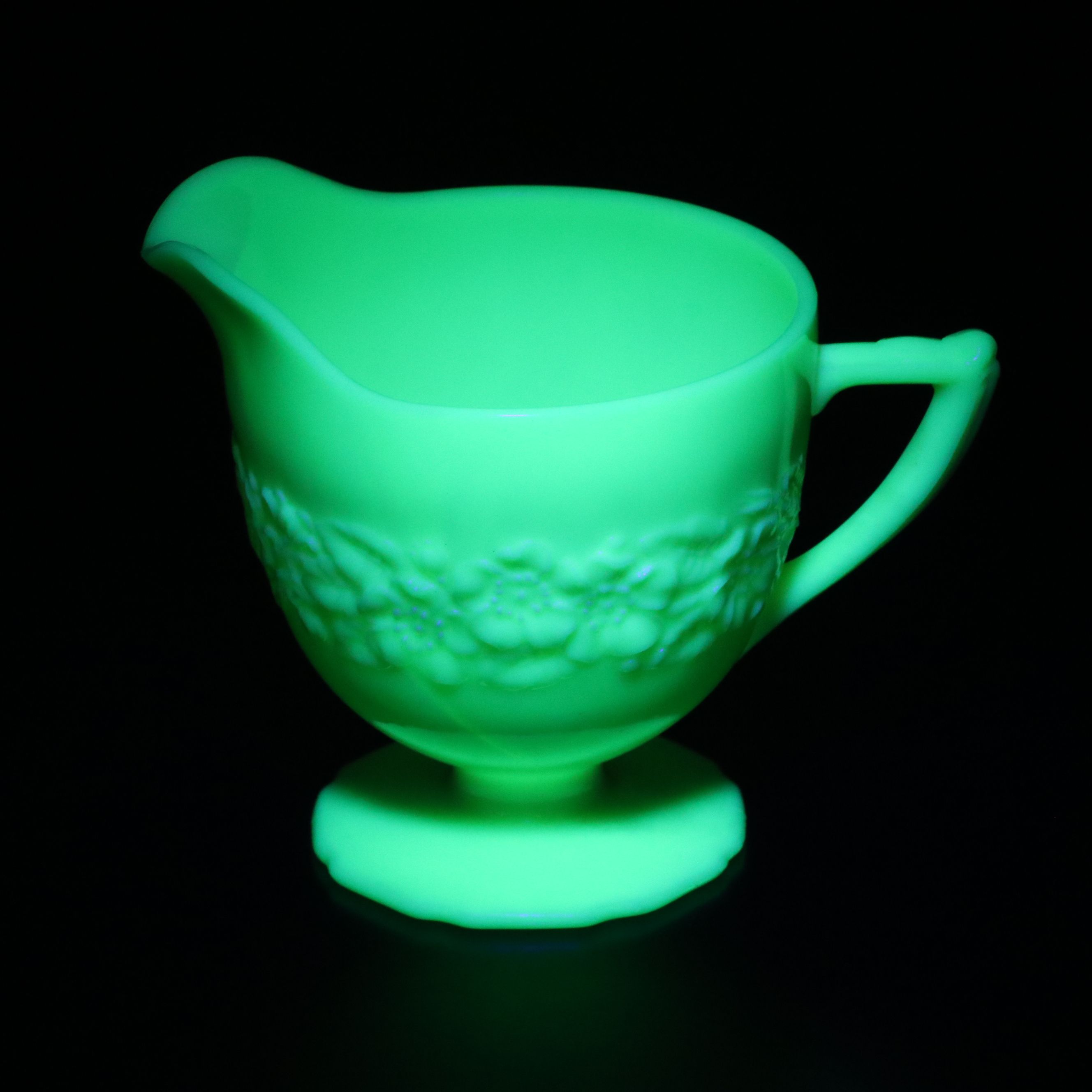 Anchor Hocking "Oyster and Pearl" with More Vaseline and Custard Glass Tableware