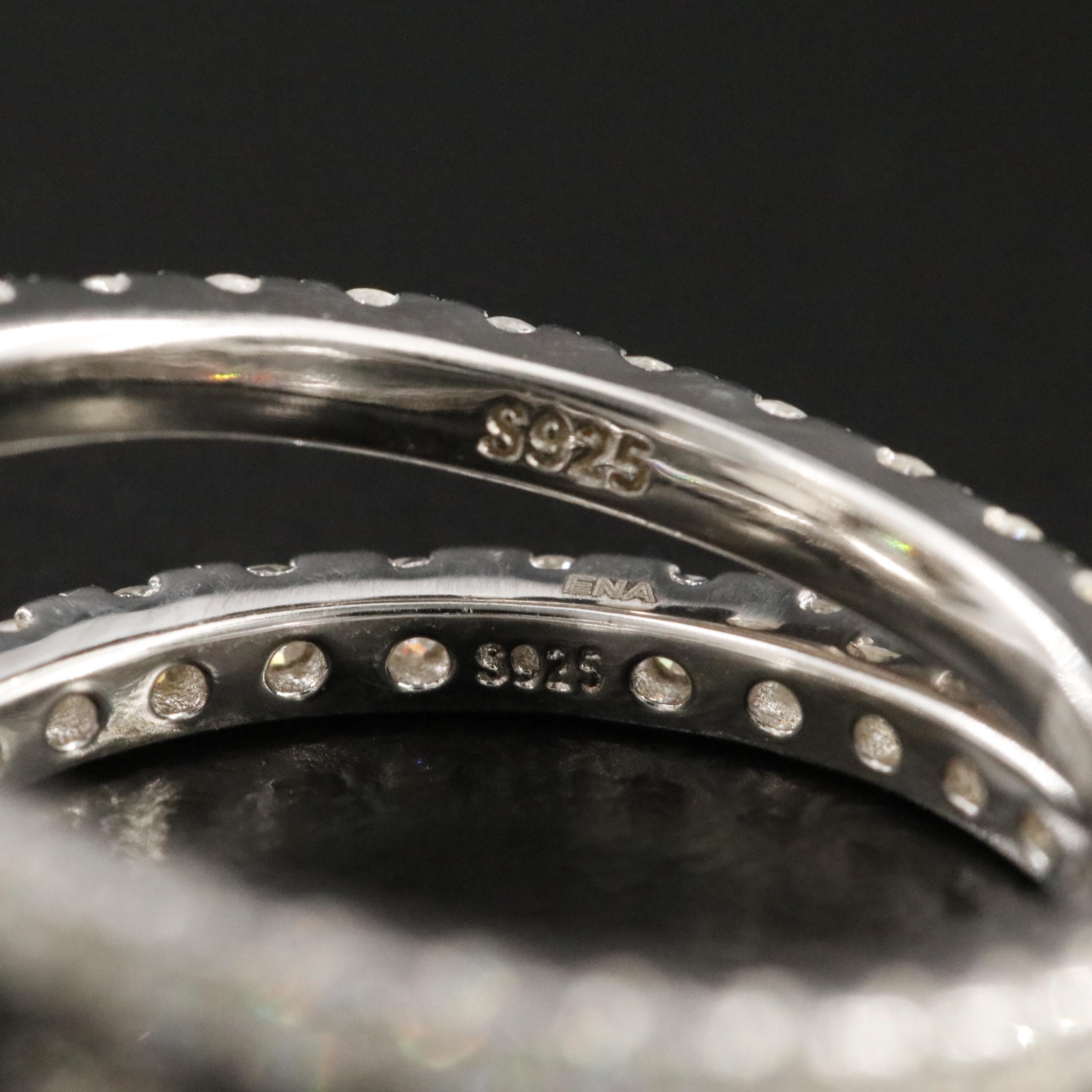 Sterling Moissanite Ring Set