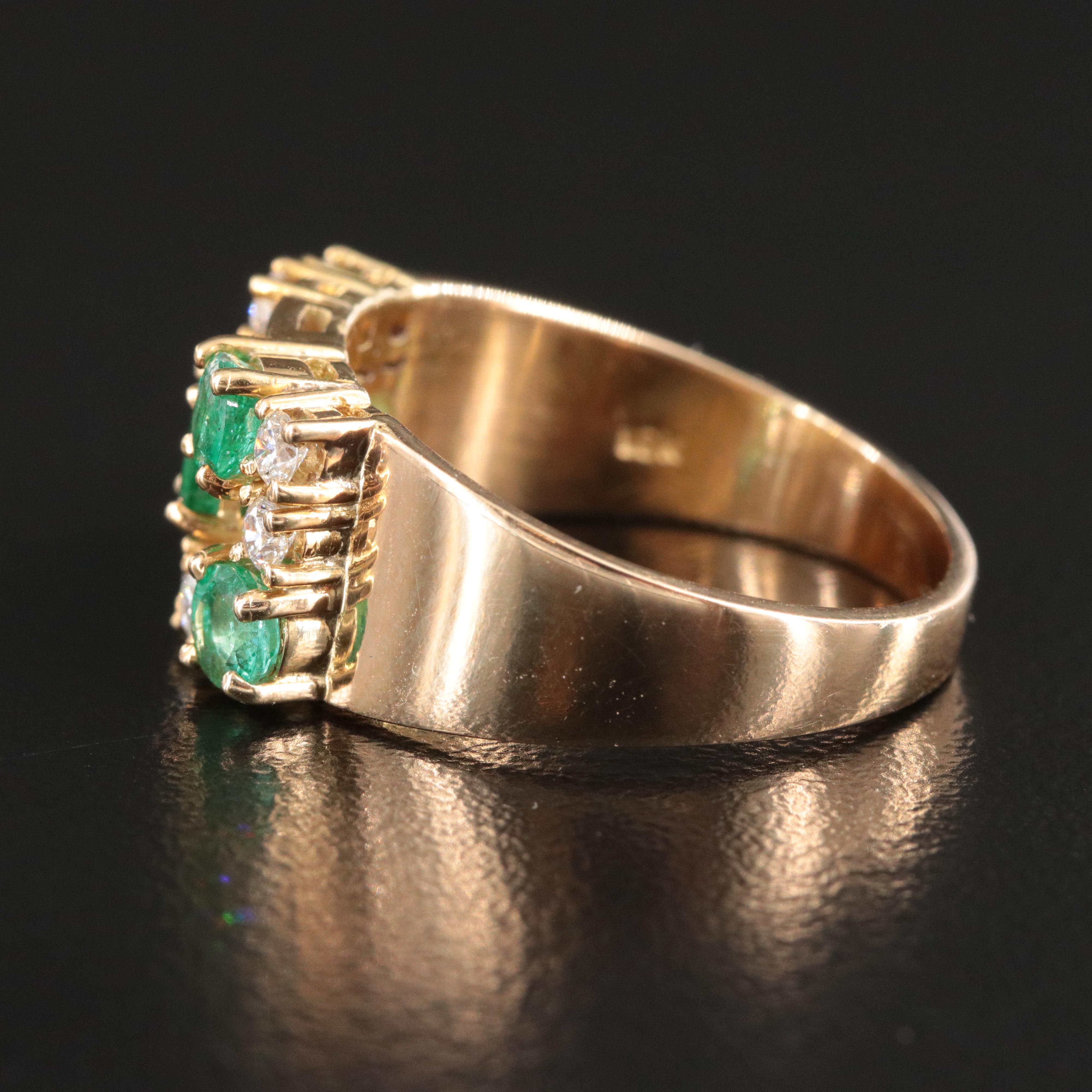 18K Emerald and Diamond Ring
