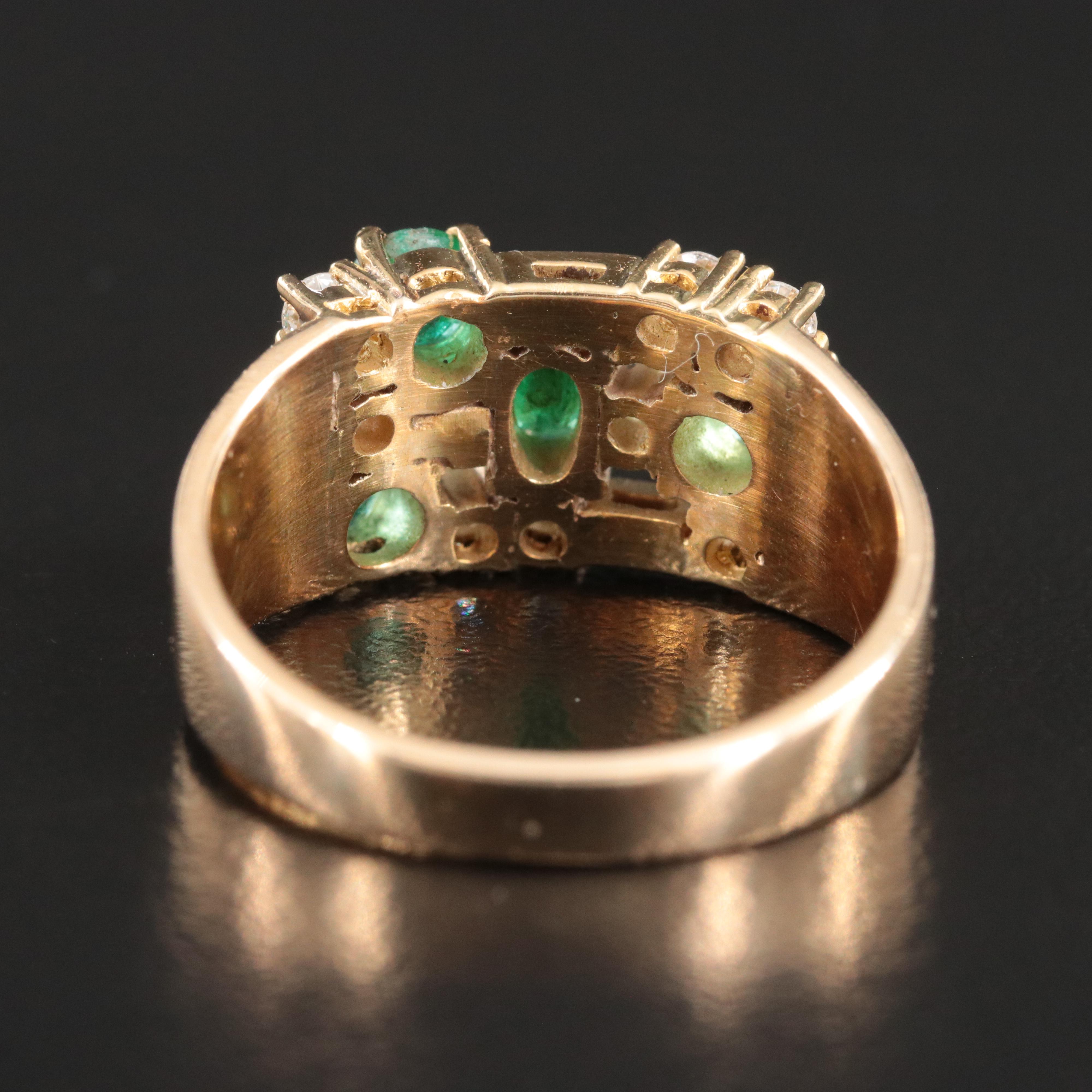 18K Emerald and Diamond Ring