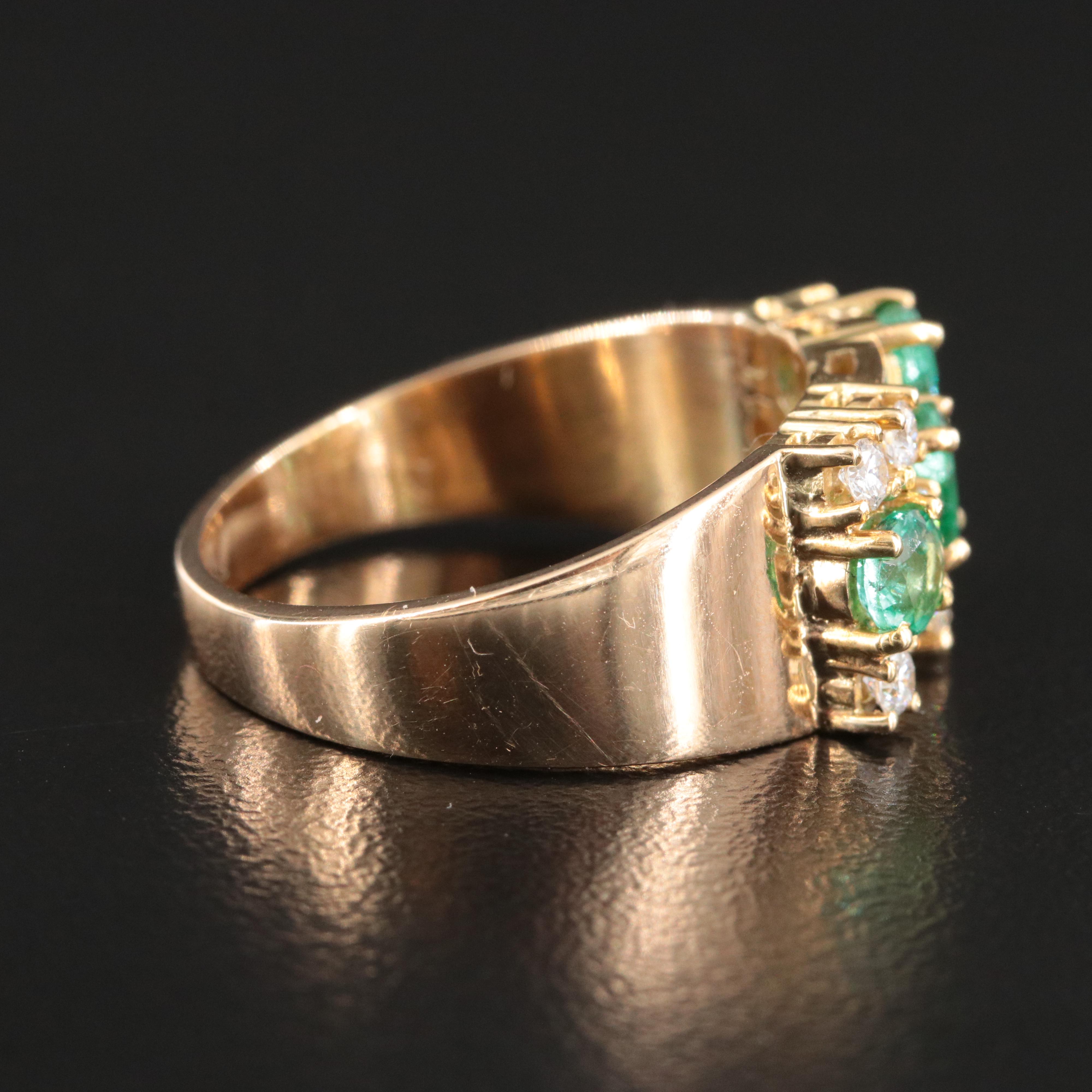 18K Emerald and Diamond Ring
