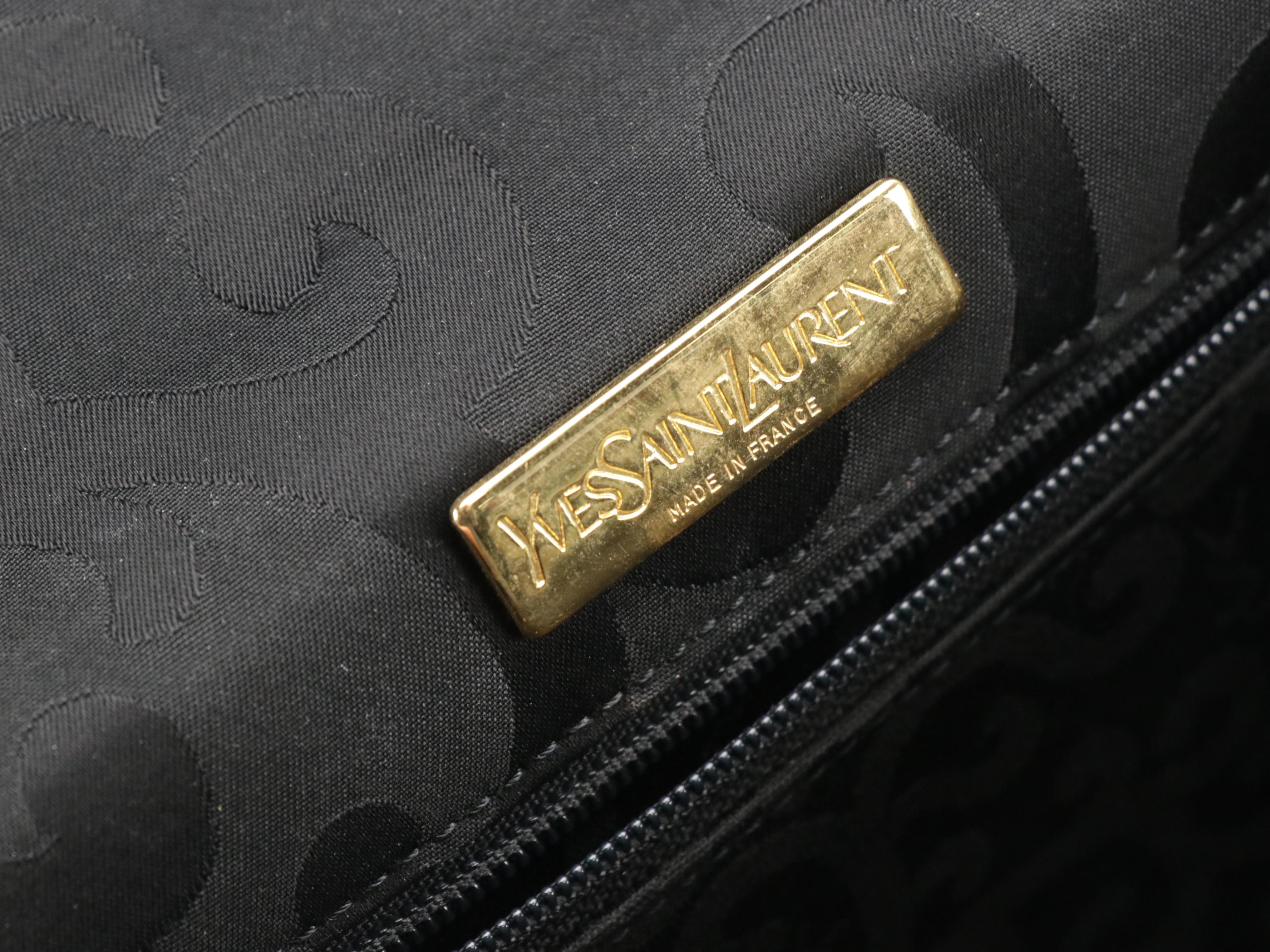 YSL Scrolling Nylon Jacquard Front-Flap Evening Bag with Tasseled Cord Strap