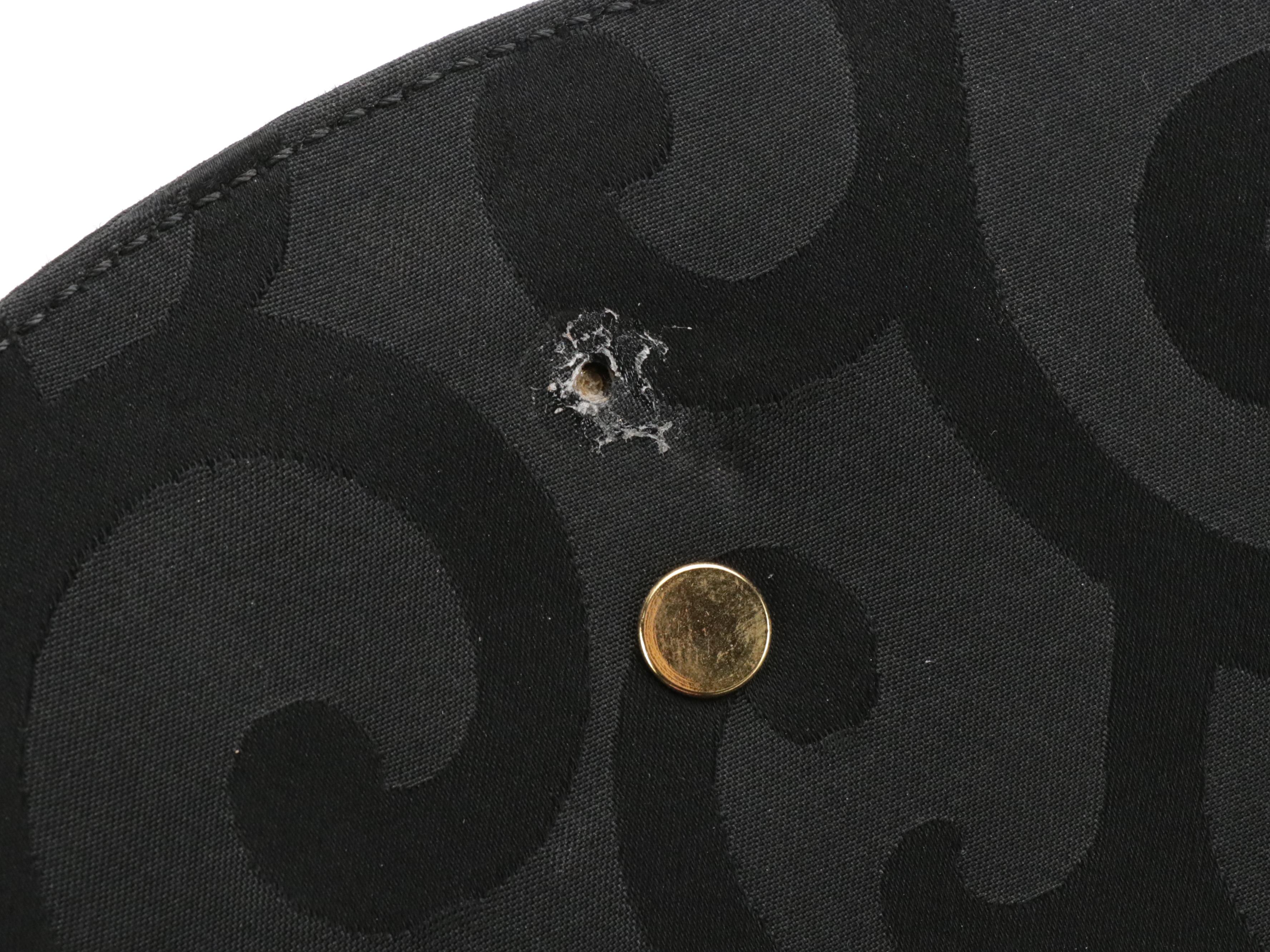 YSL Scrolling Nylon Jacquard Front-Flap Evening Bag with Tasseled Cord Strap