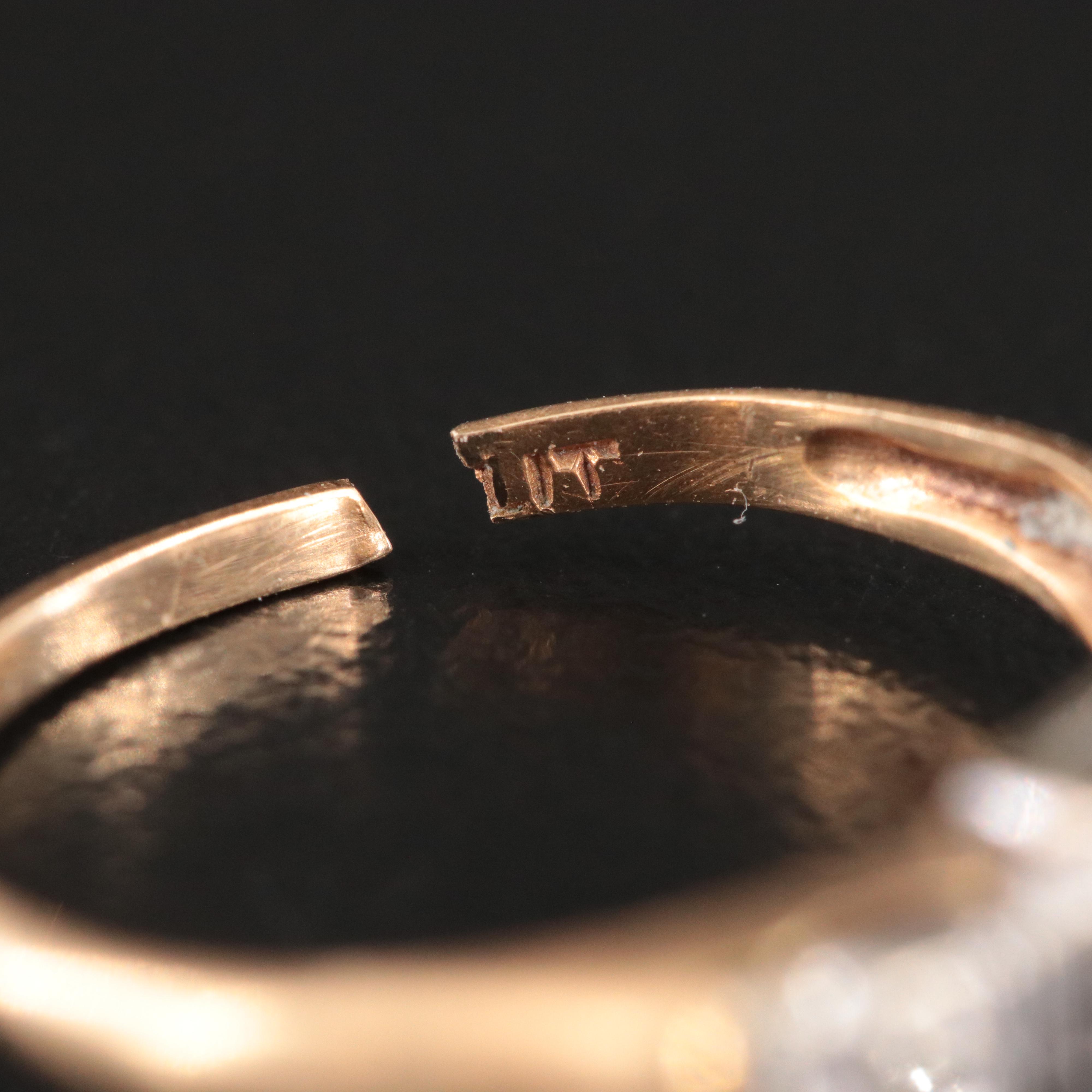 Vintage 14K 0.12 CTW Diamond Ring