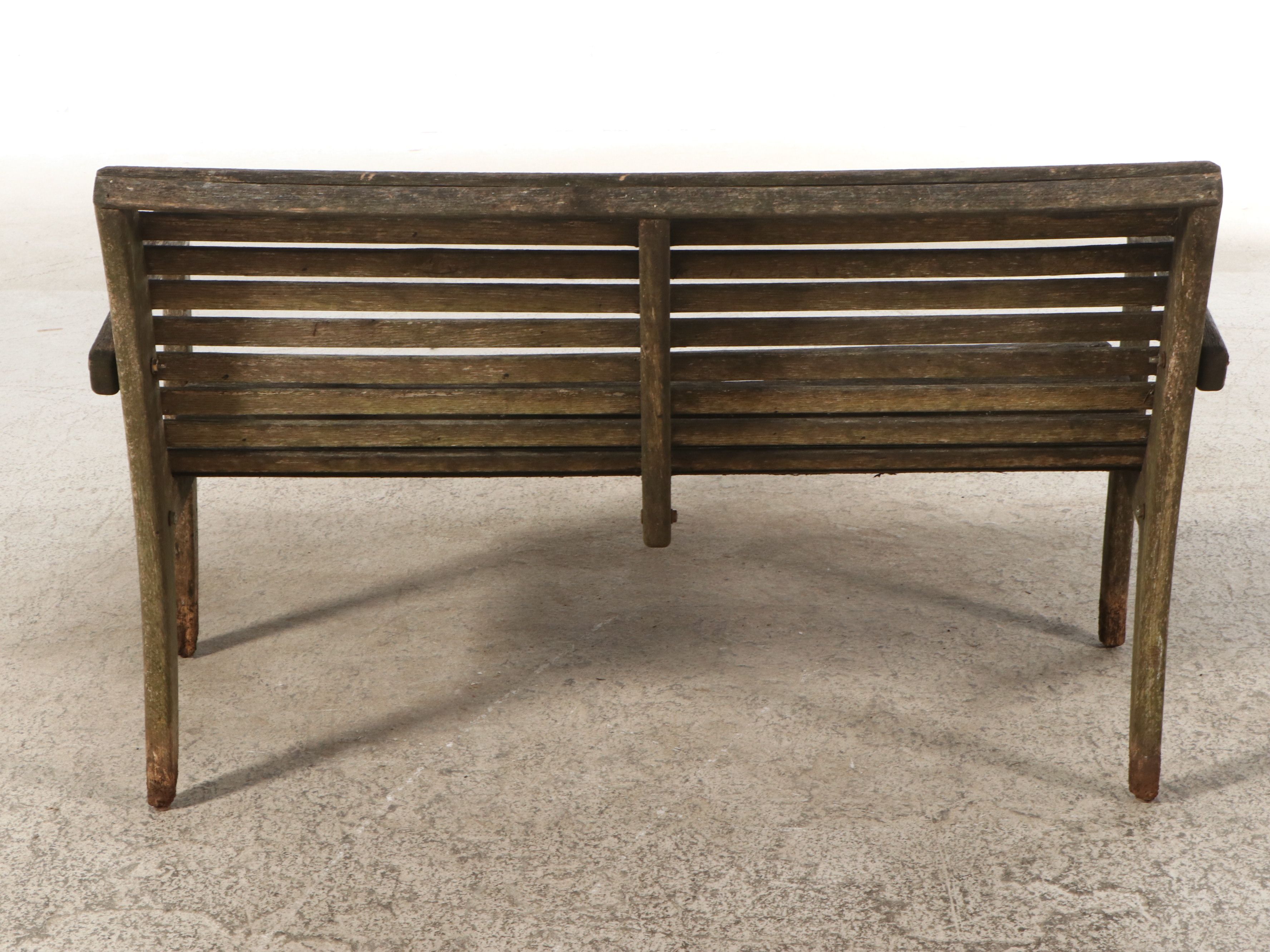 Wooden Slat Garden Bench