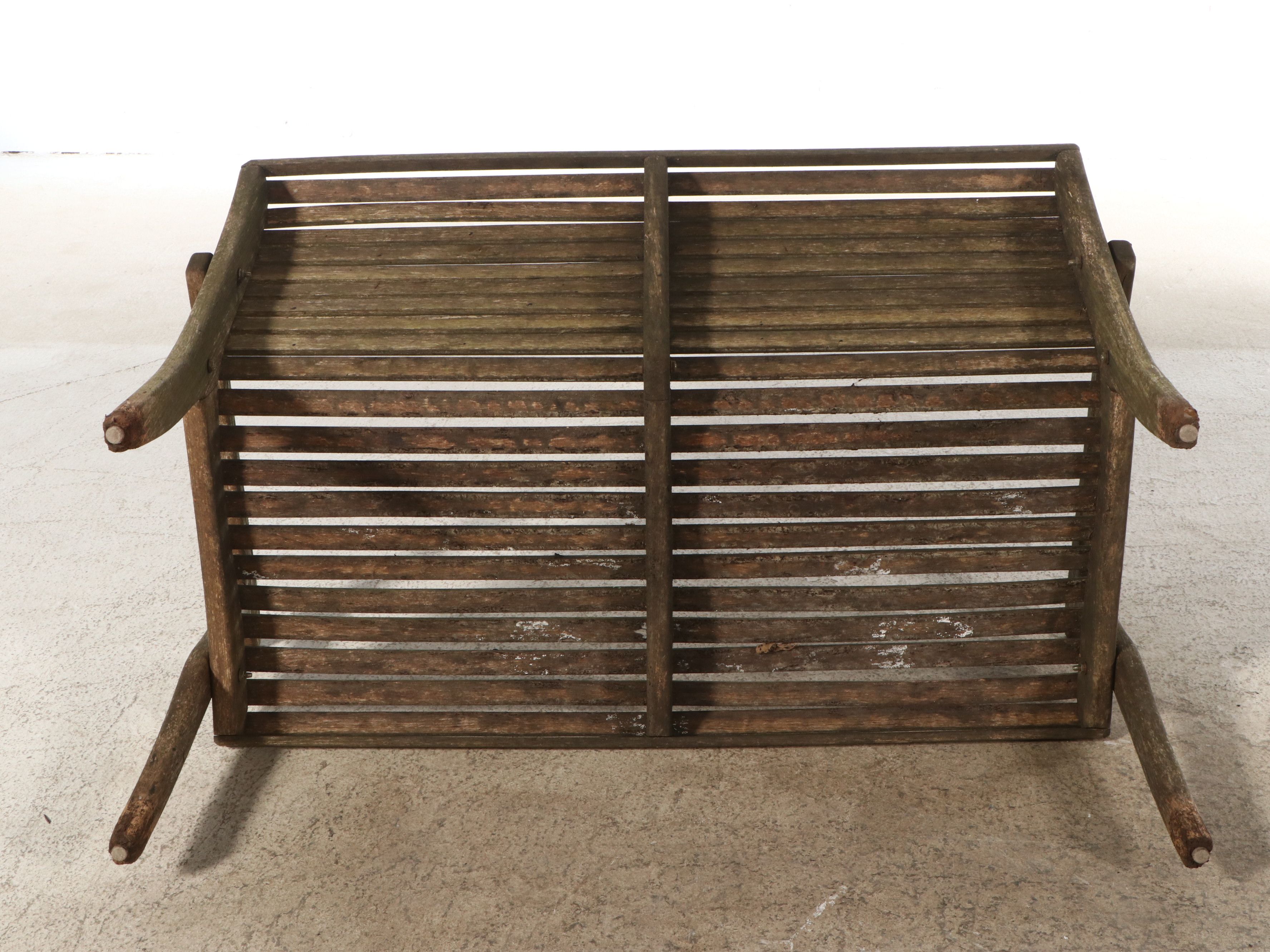 Wooden Slat Garden Bench