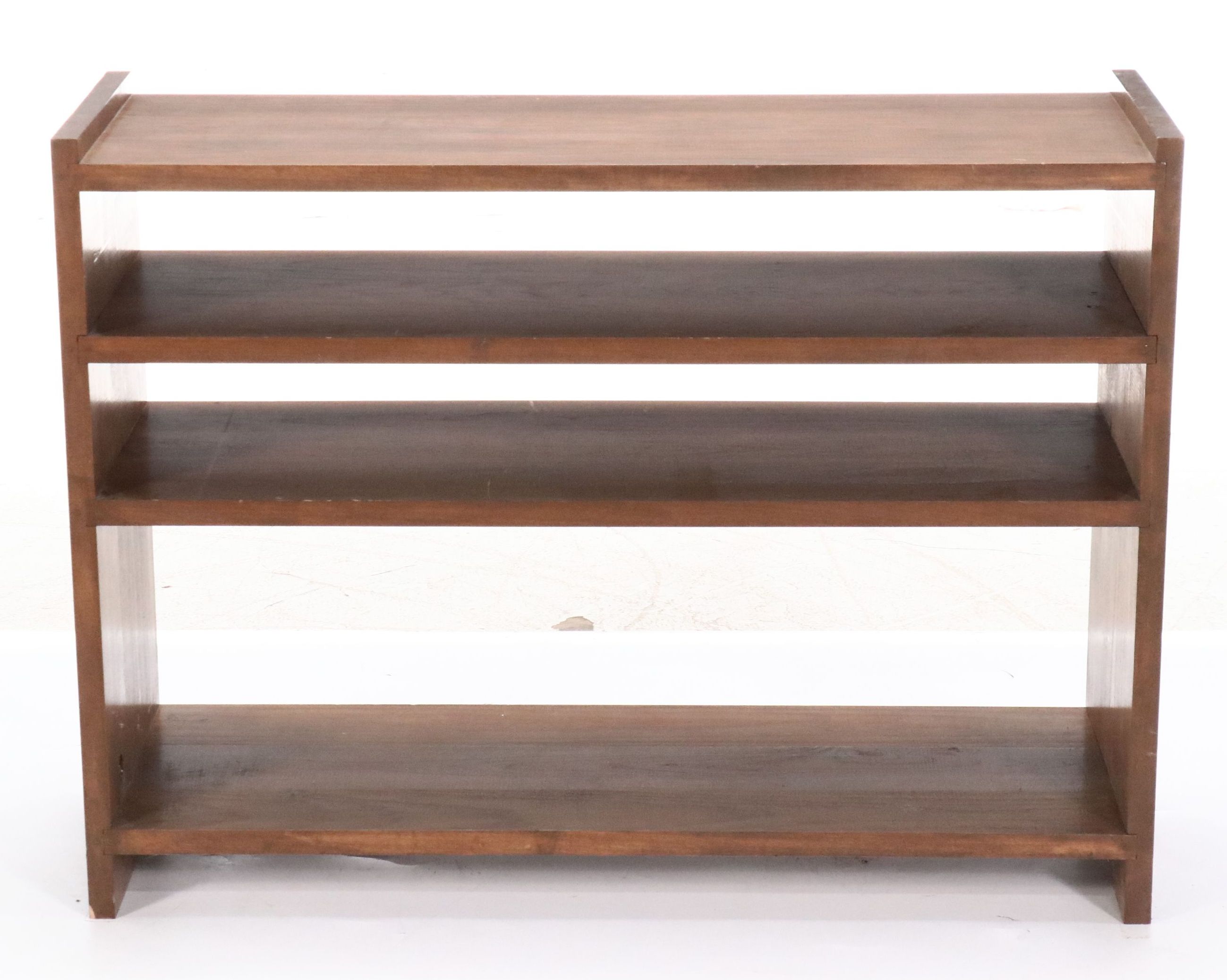 Four-Tiered Walnut Finish Free Standing Bookcase