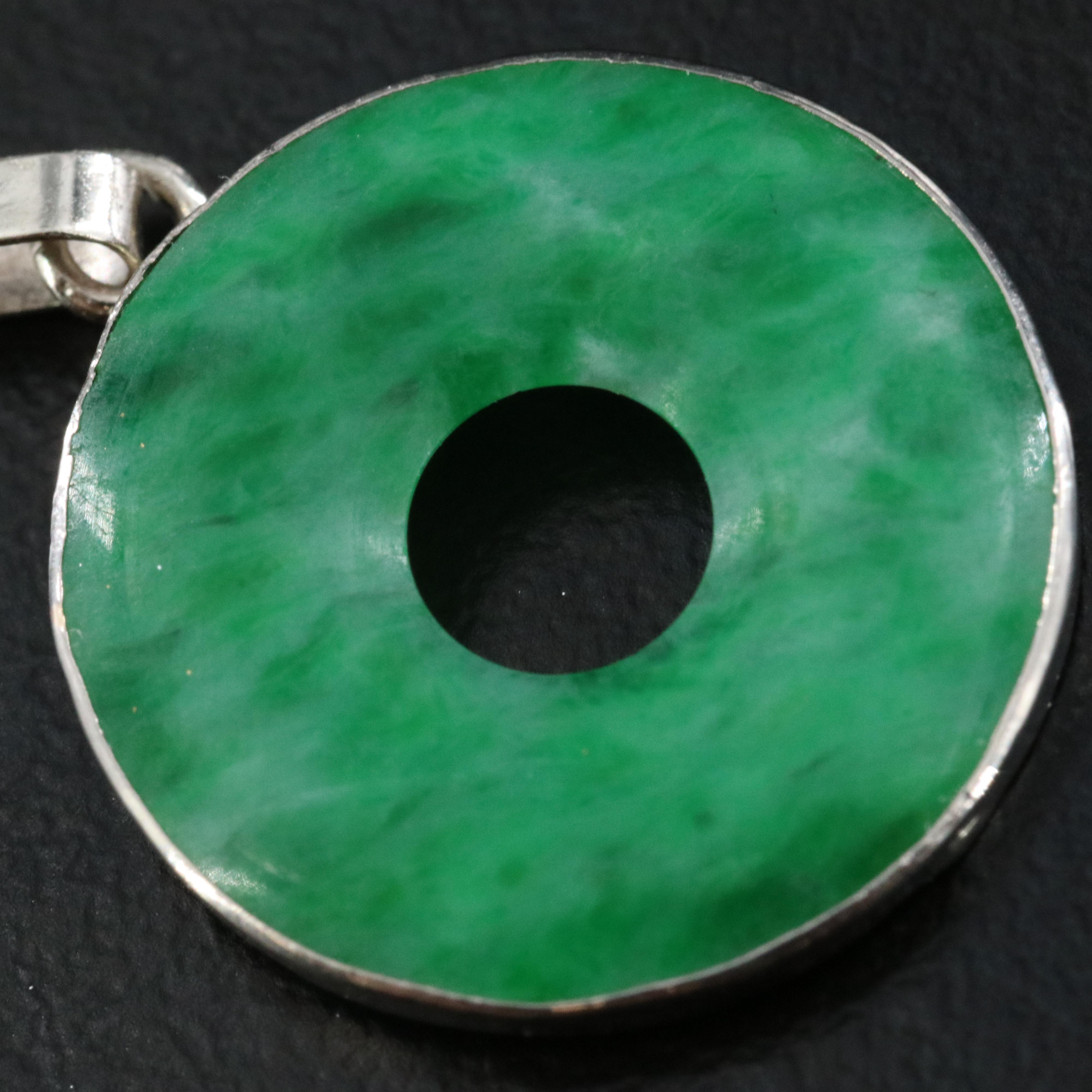 18K Jadeite Bi Pendant