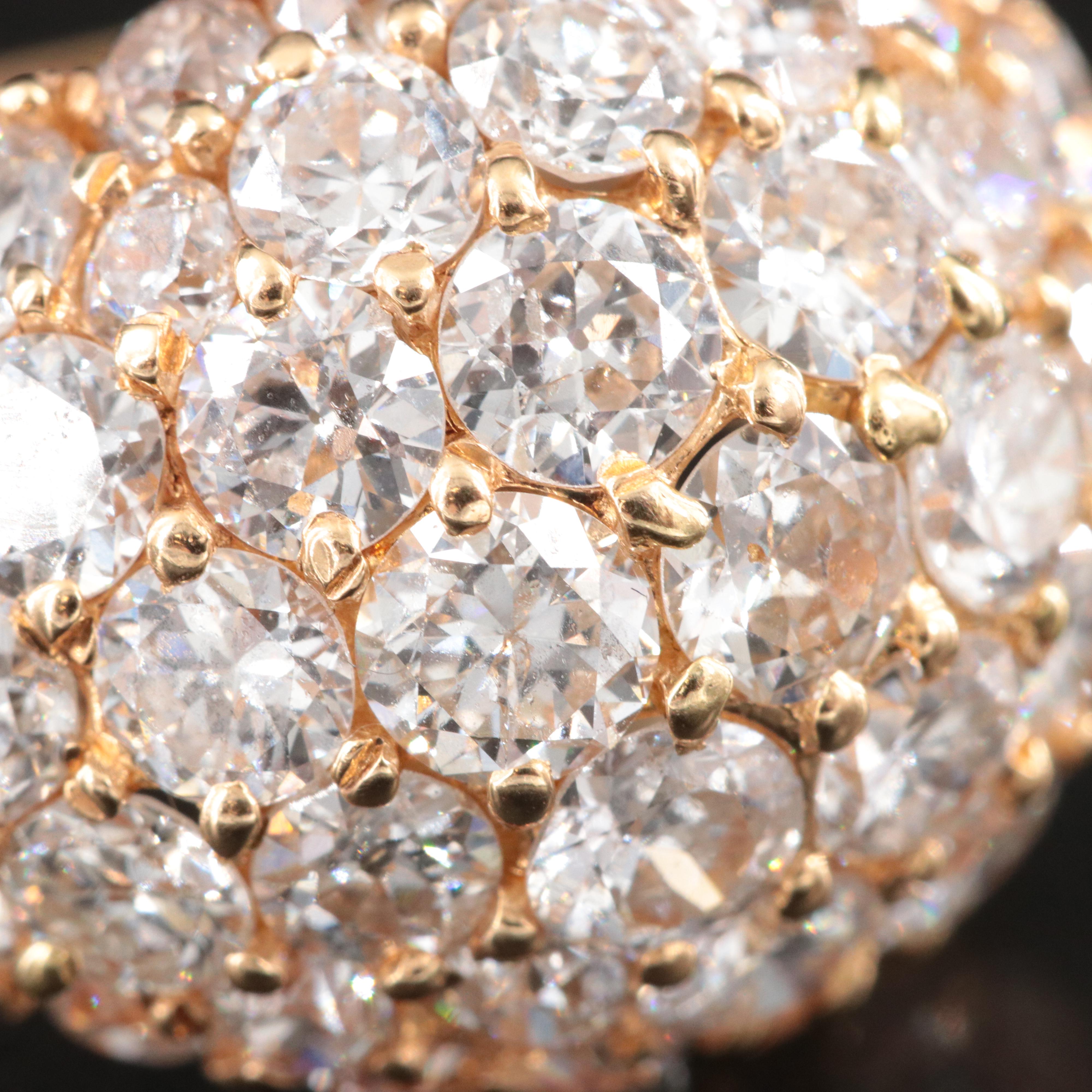 18K 6.58 CTW Pavé Diamond Dome Ring