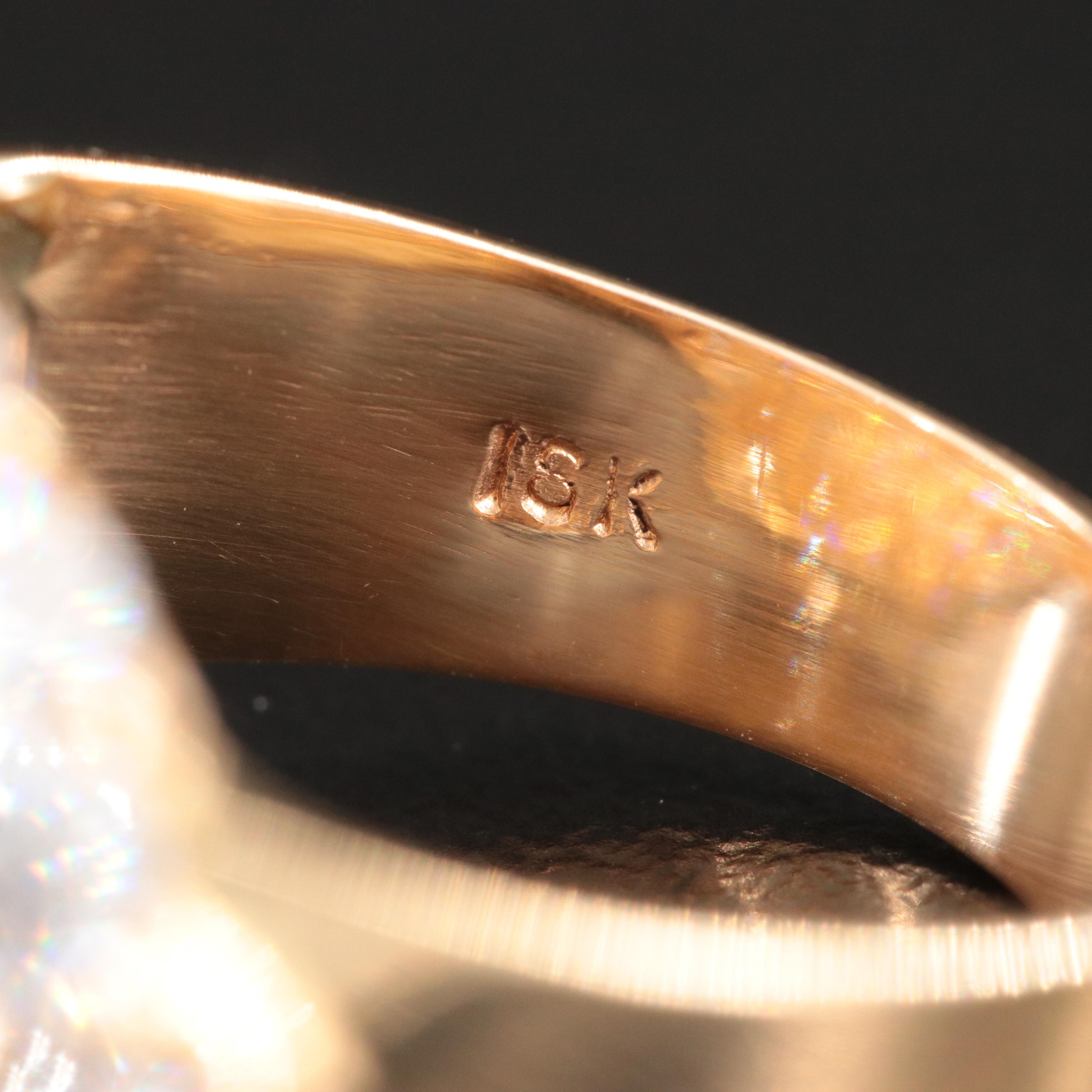 18K 6.58 CTW Pavé Diamond Dome Ring