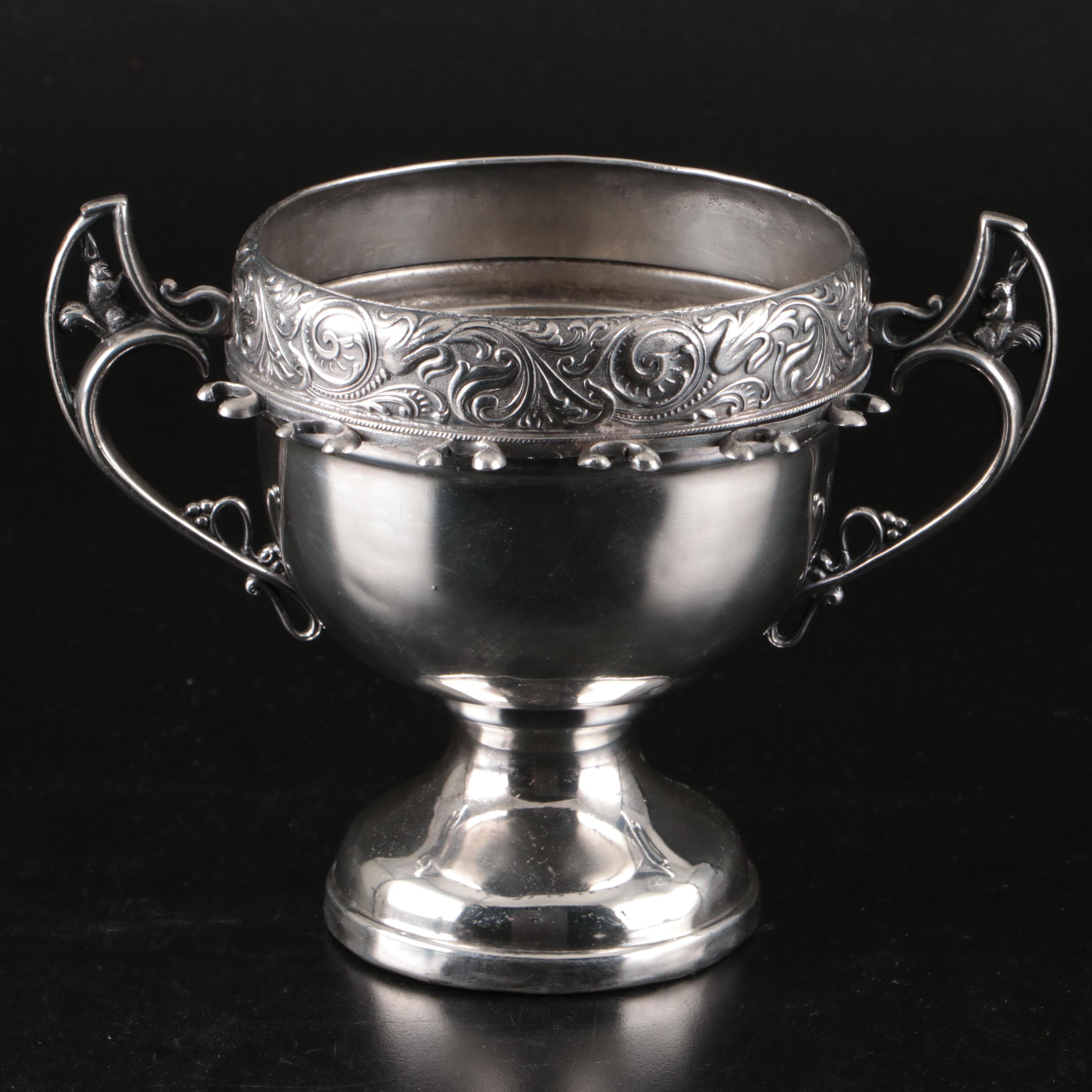 Silver Plate Sugar Spooner with Sterling and Plate Souvenir Spoons