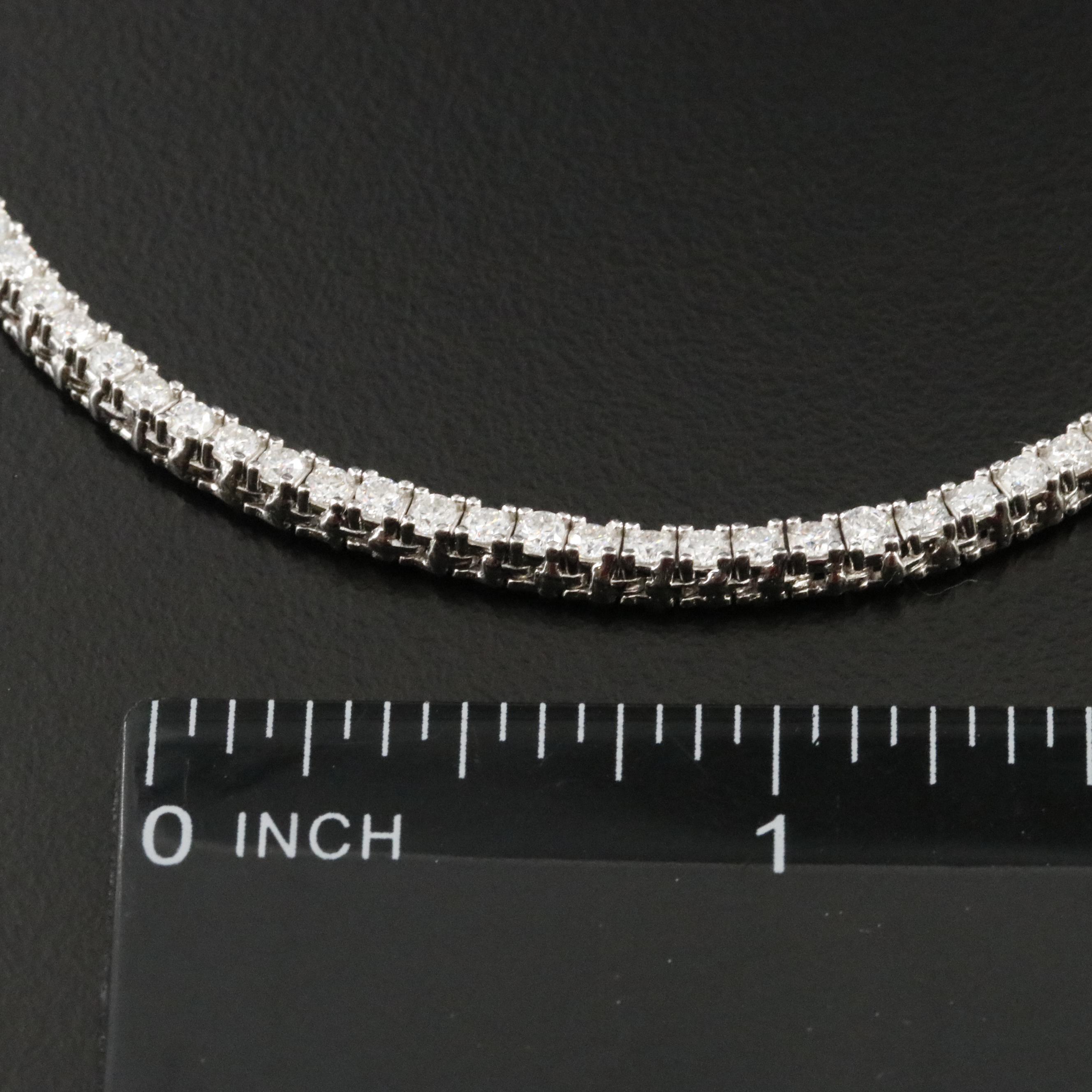 Sterling Moissanite Rivière Necklace