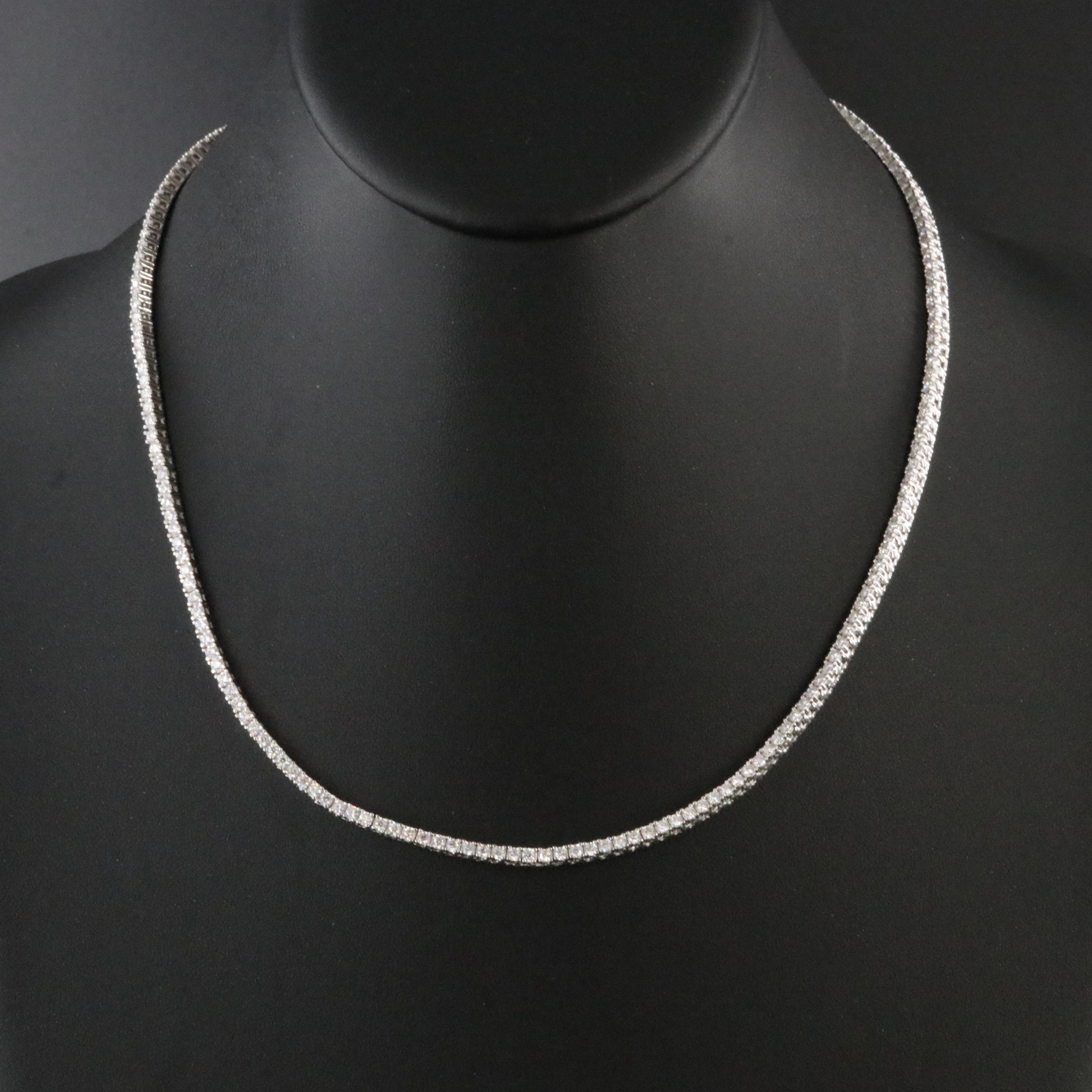 Sterling Moissanite Rivière Necklace