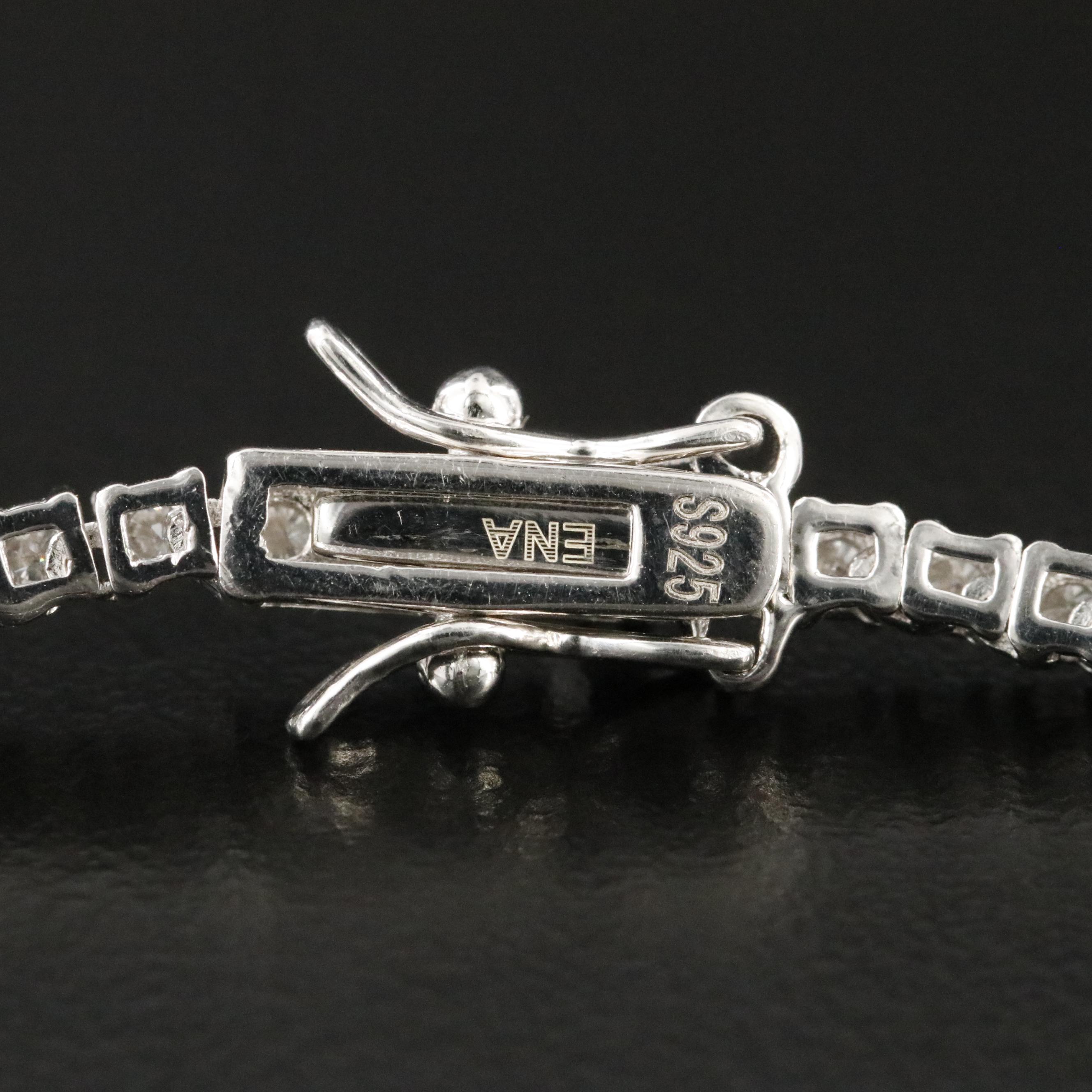 Sterling Moissanite Rivière Necklace