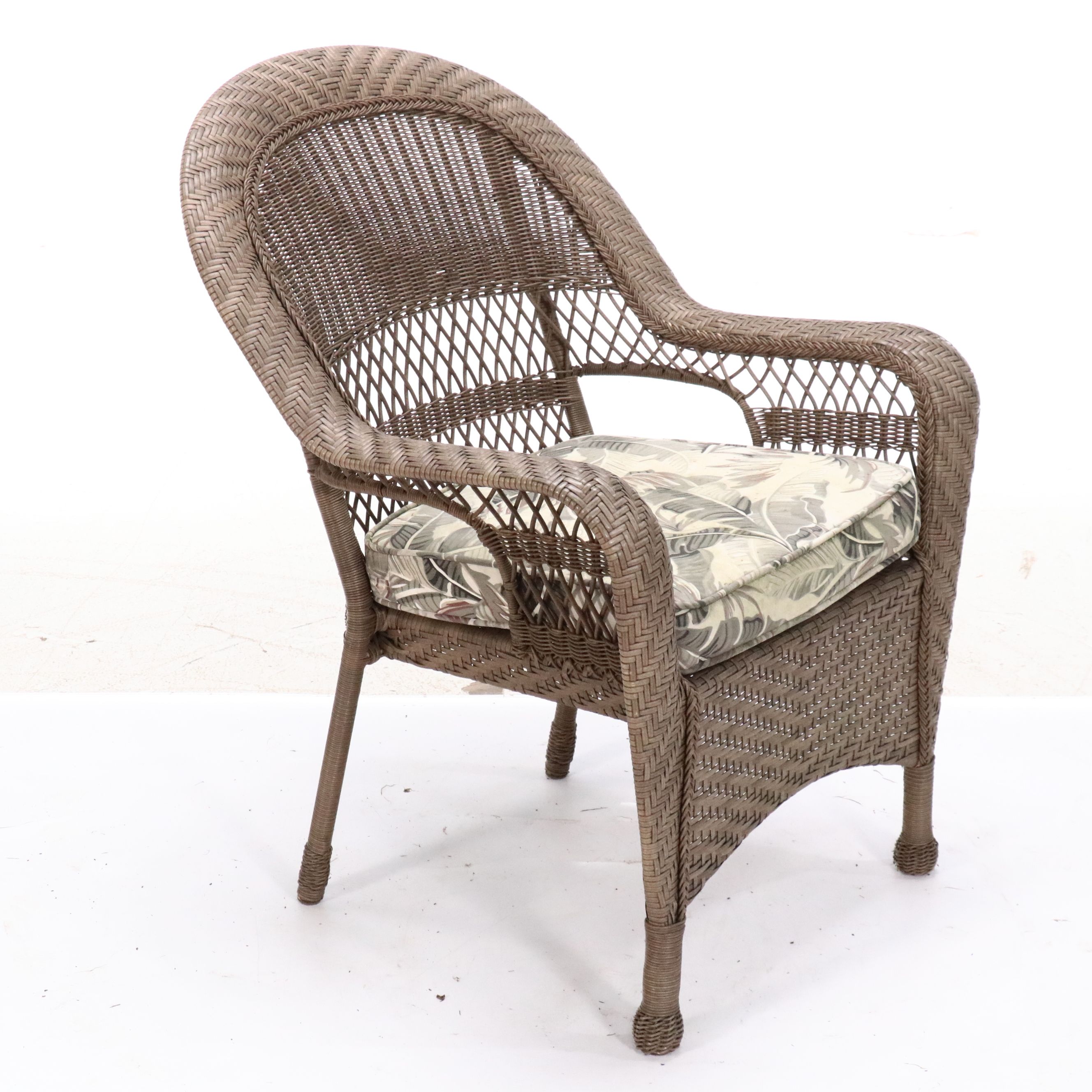 Wicker Resin Armchairs and Coffee Table