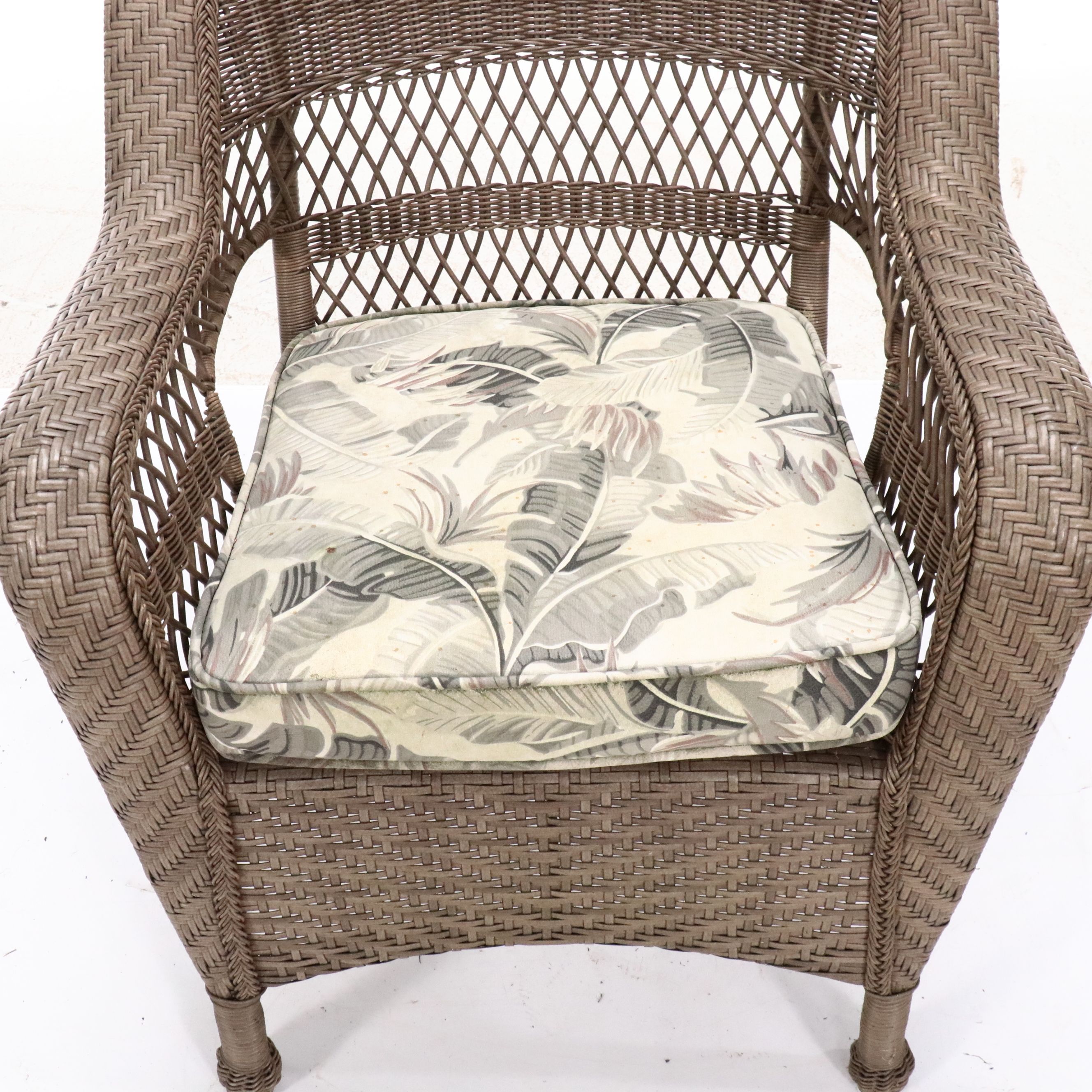 Wicker Resin Armchairs and Coffee Table