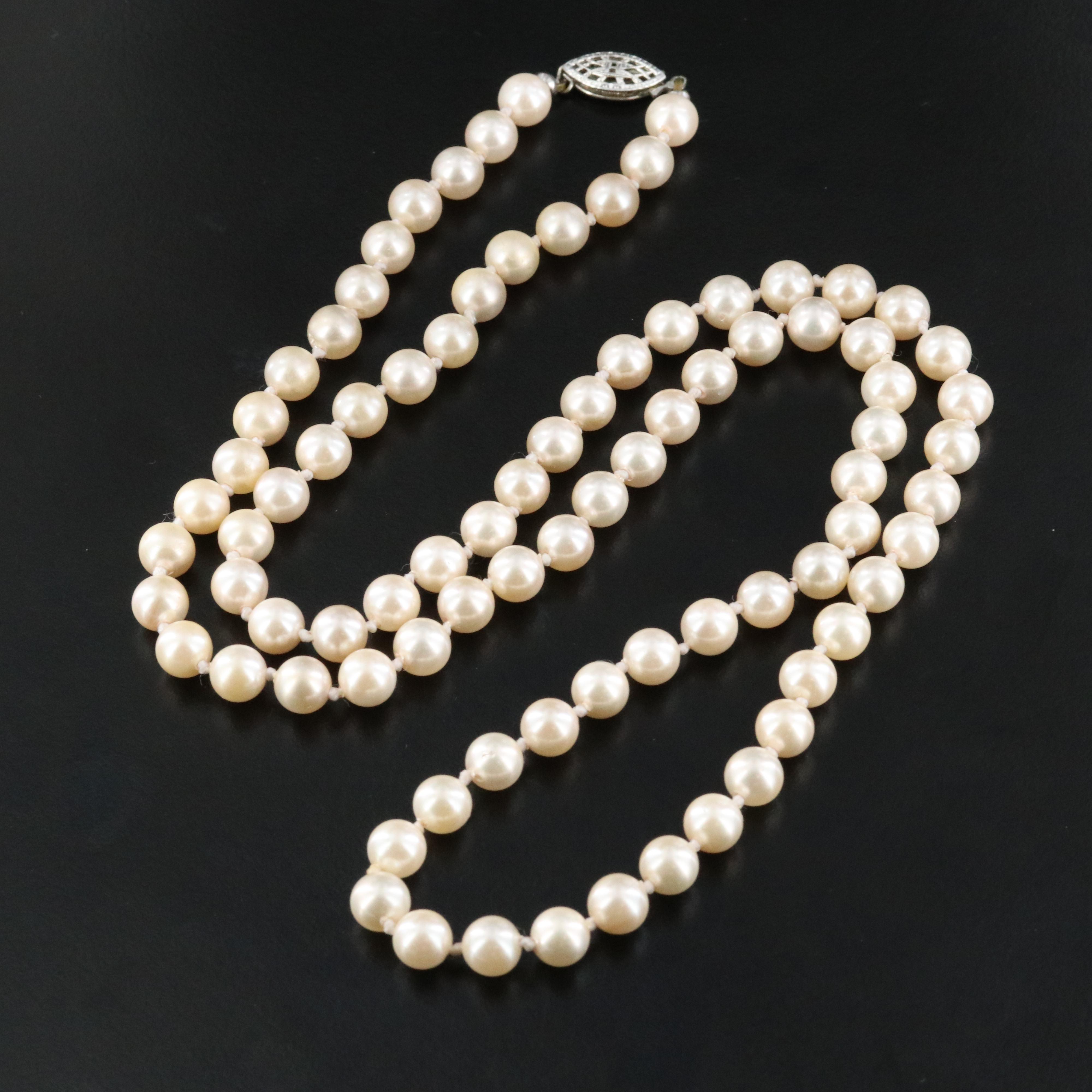 Sterling Pearl Necklace