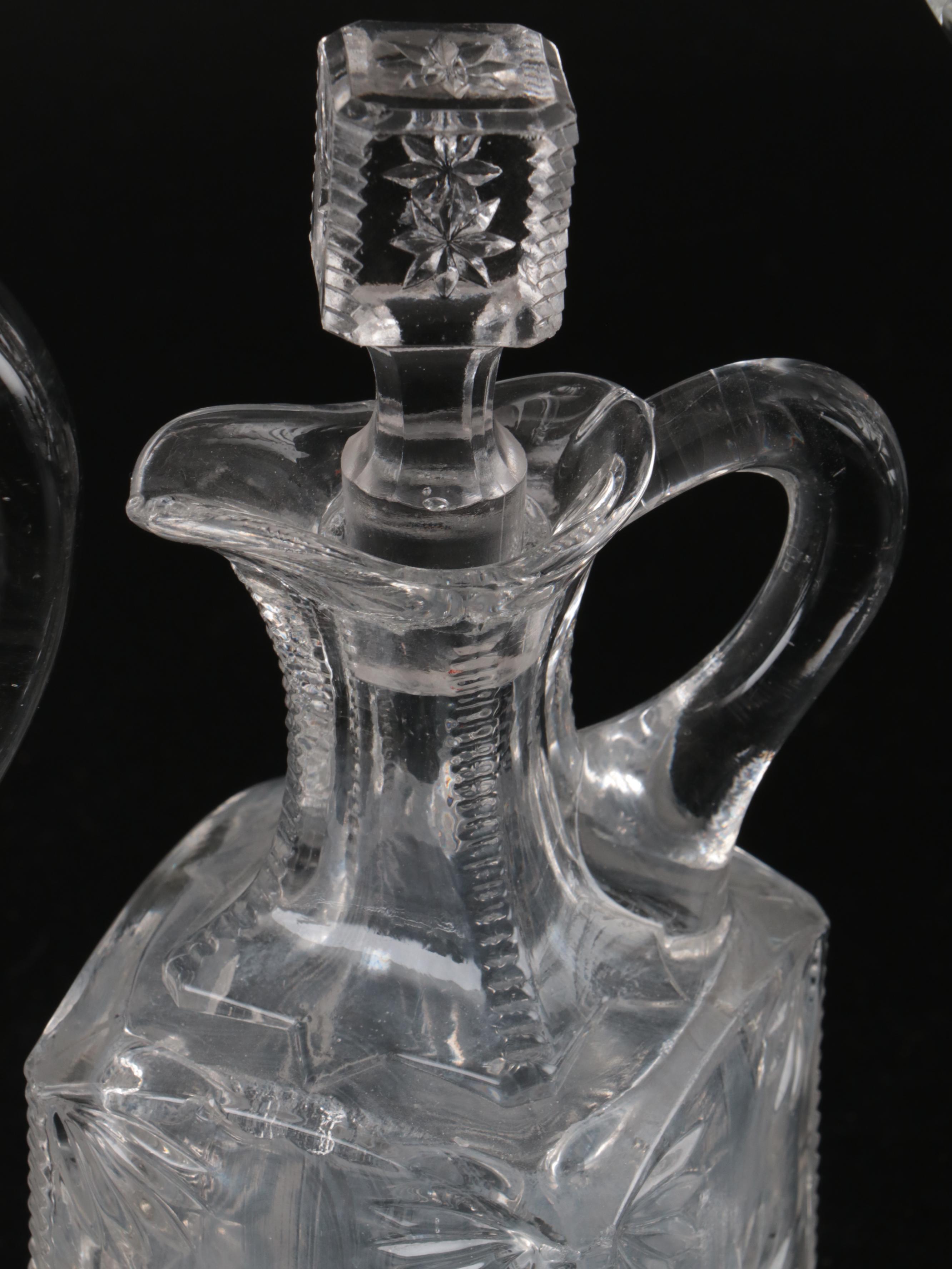 American Brilliant Cut Trumpet Vase, Bowls and Other Glass Serveware