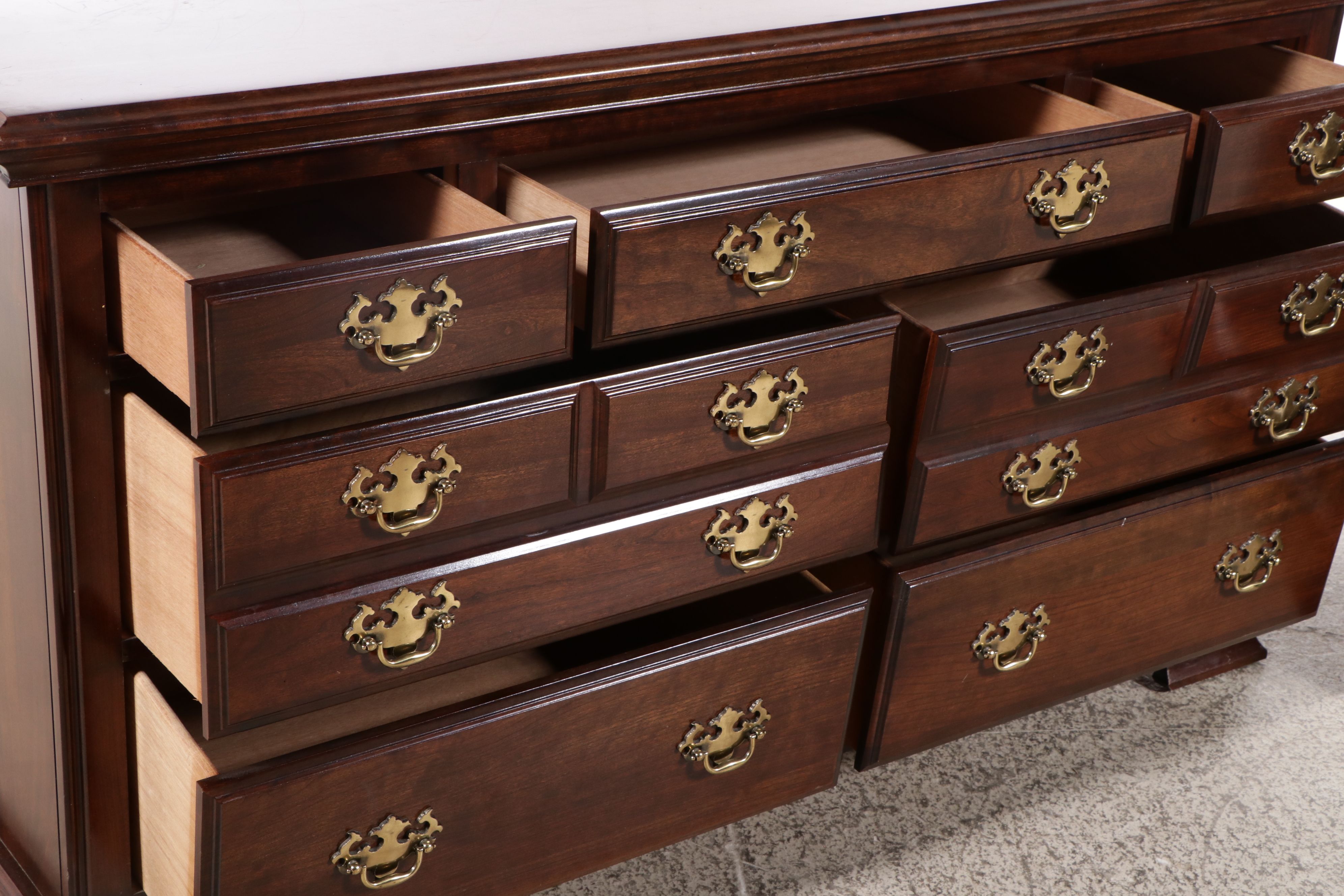 Two Kincaid Georgian Style Cherry Chests, Mid to Late 20th Century