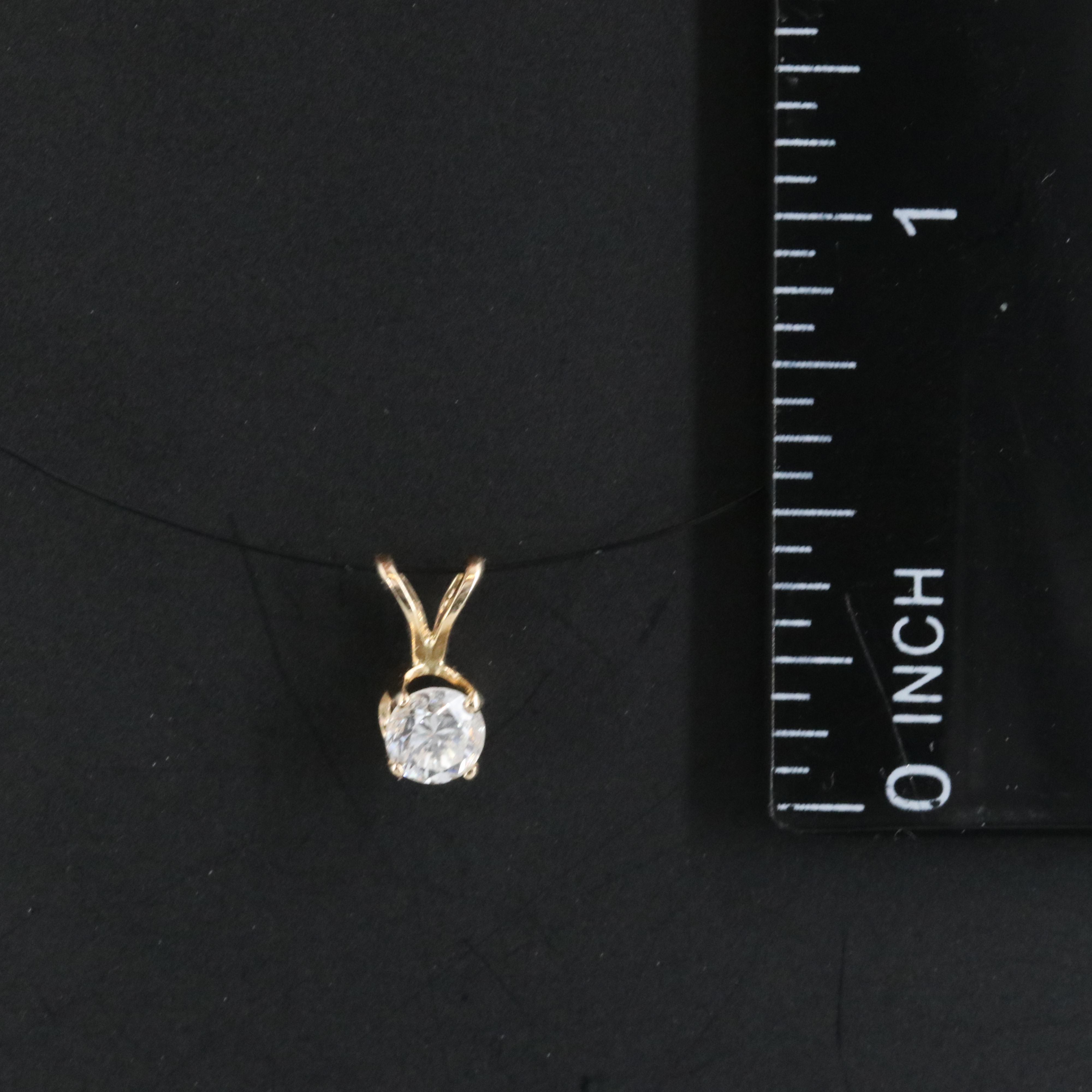 14K 0.31 CT Diamond Solitaire Pendant
