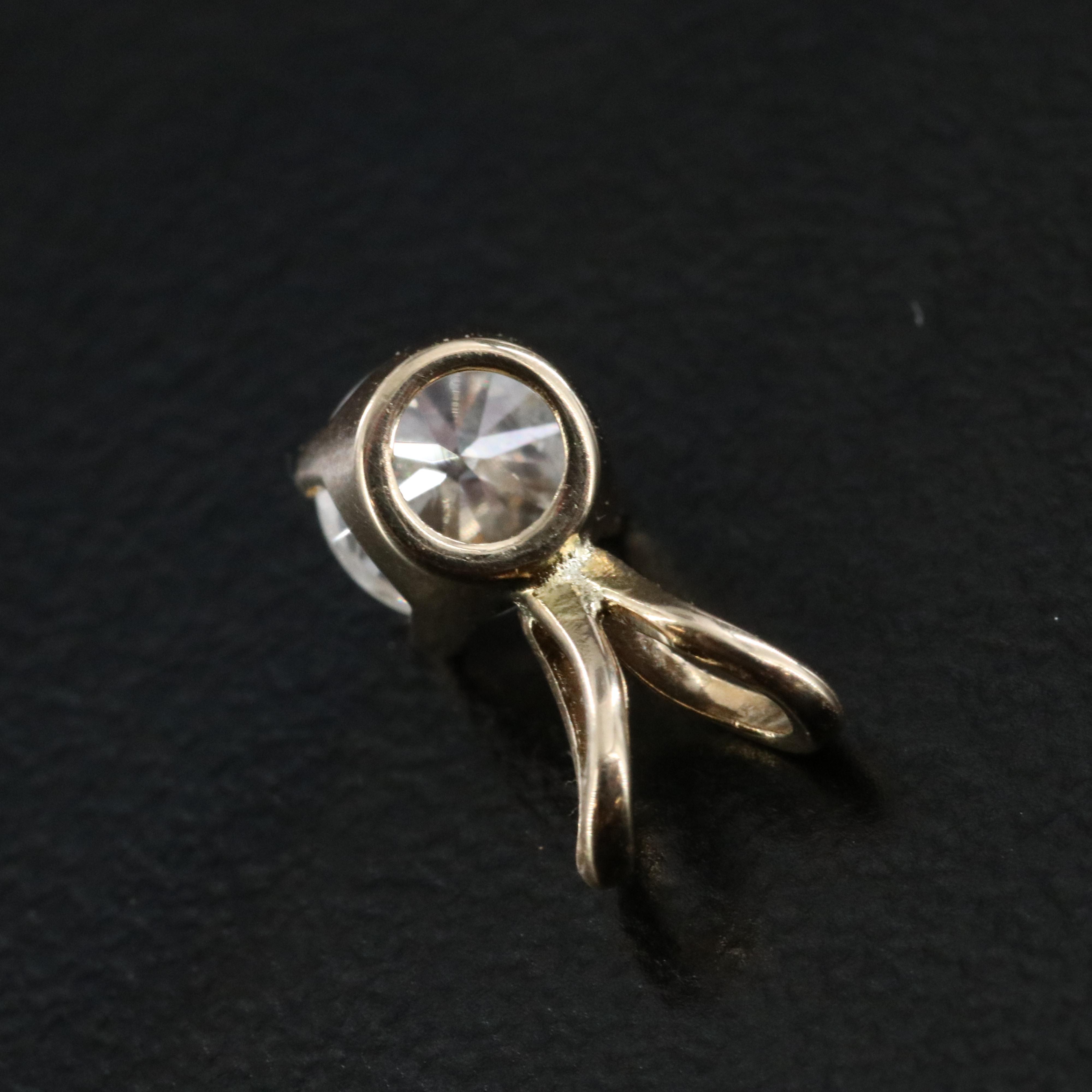 14K 0.31 CT Diamond Solitaire Pendant