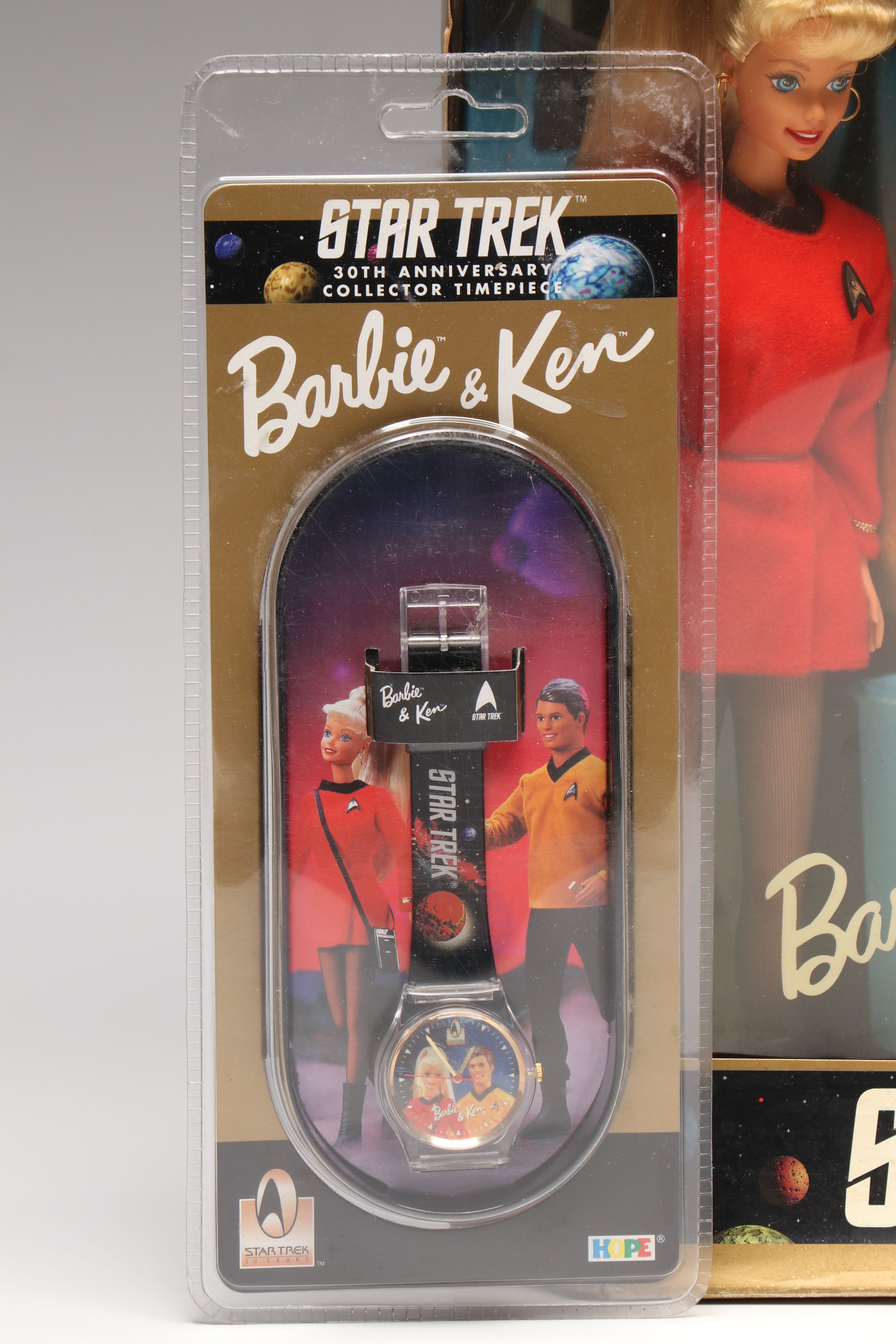 Barbie and Ken "Star Trek" Gift Set Dolls and Collector Timepiece