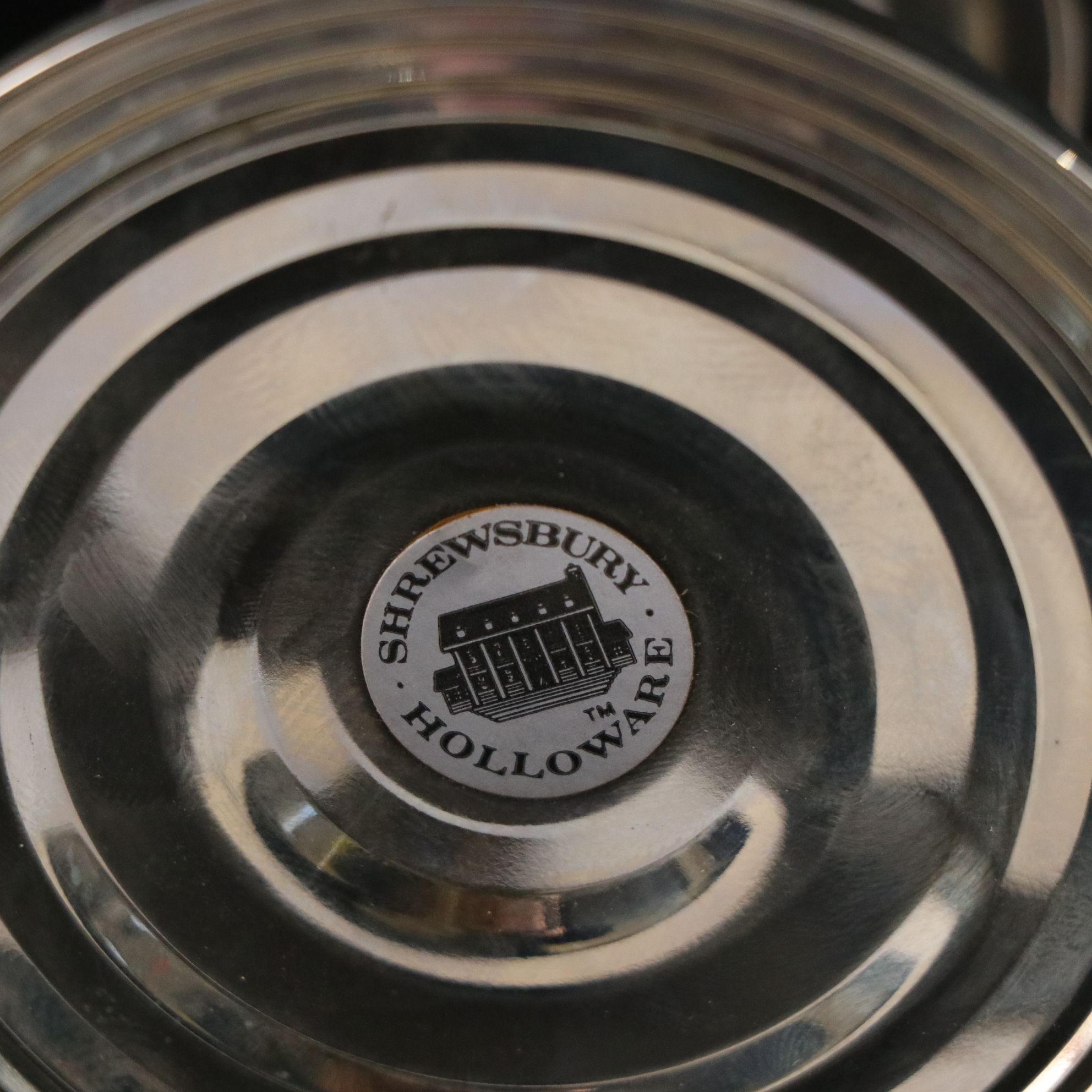 Silver Plate Bowl & Candle Holders with Crystal Bell & More