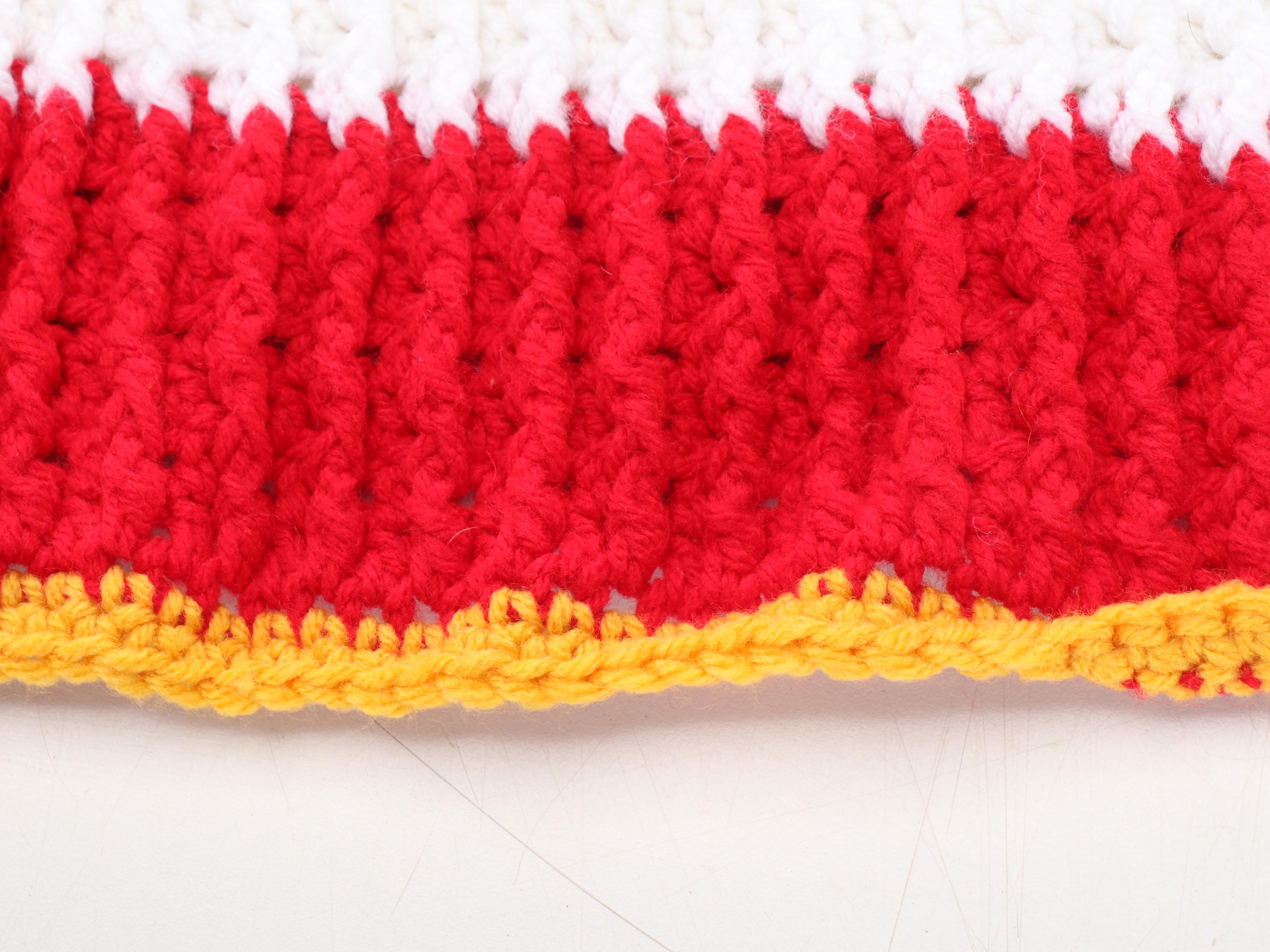 Handcrafted Crochet American Flag Throw Blanket with Stick Flags and Décor