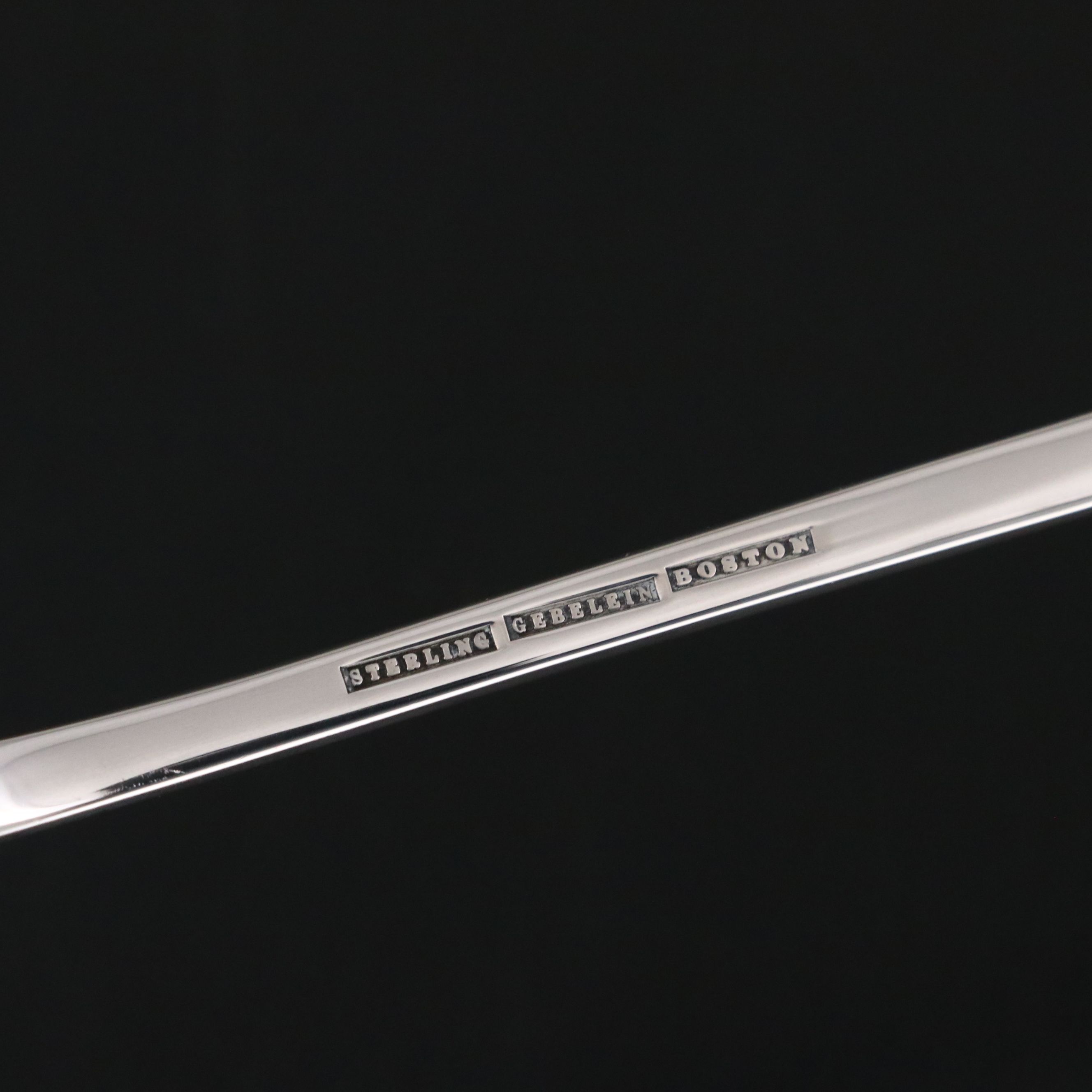 Vintage Gebelein Silversmiths Sterling Silver Cocktail Spoon with Bag