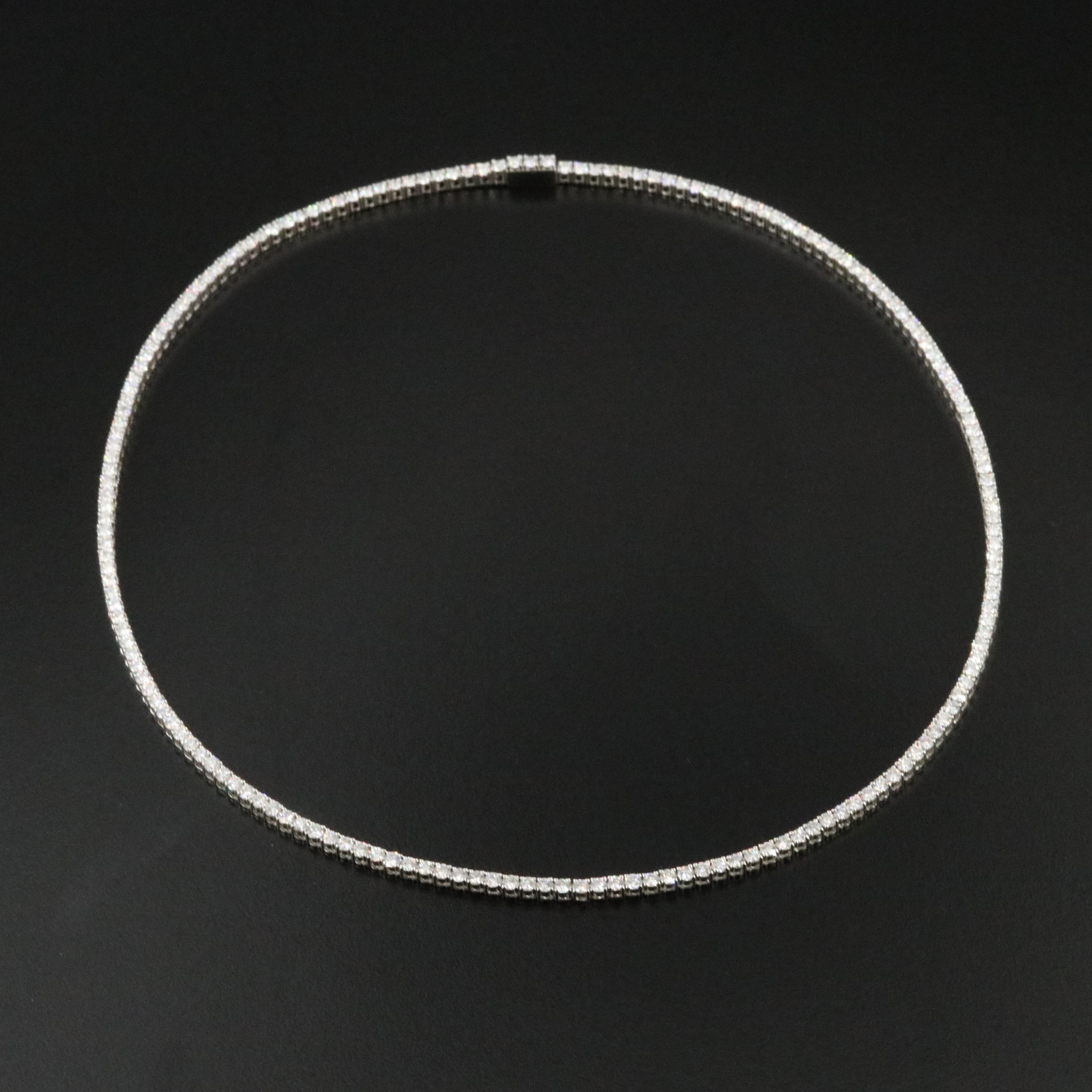Platinum 7.63 CTW Diamond Line Necklace
