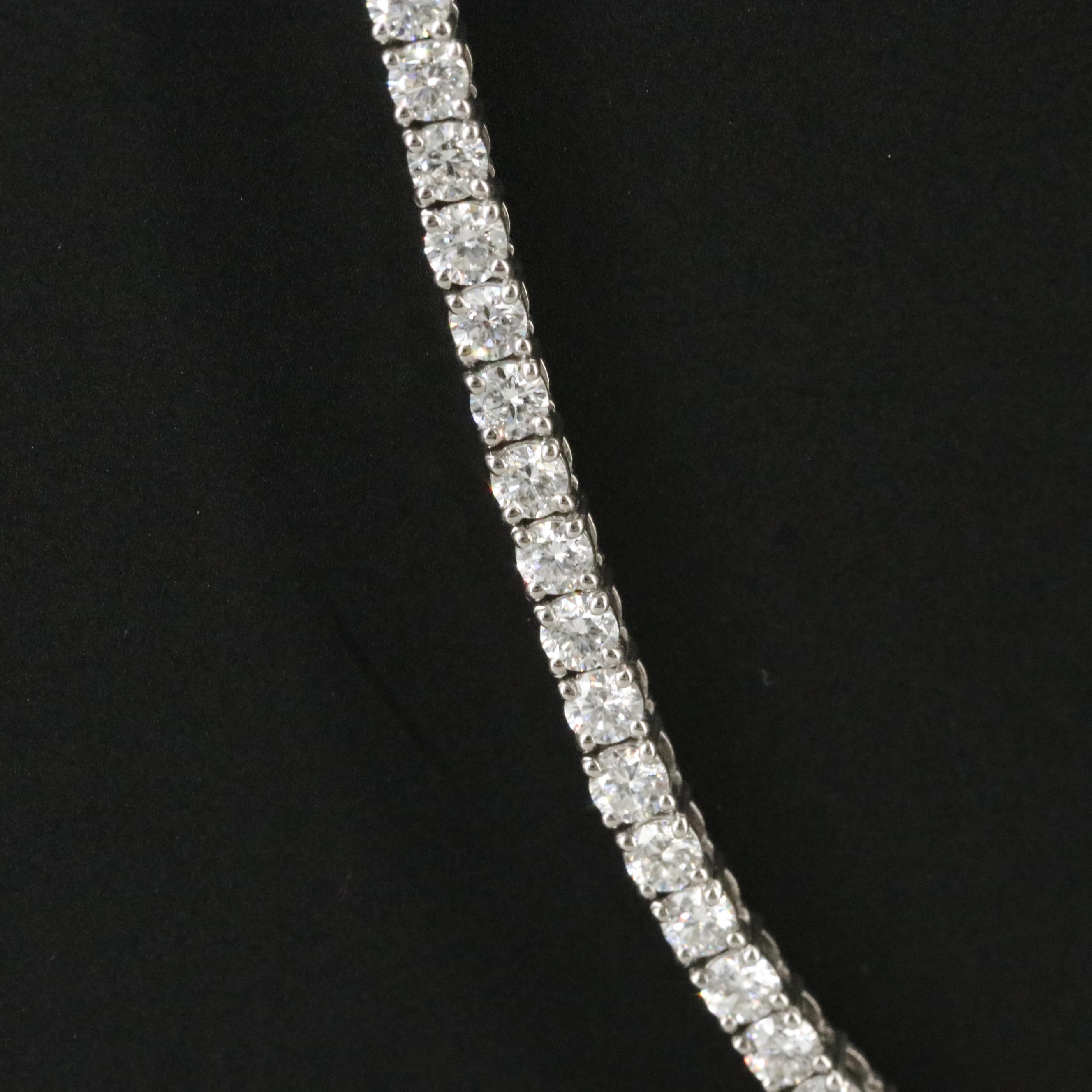 Platinum 7.63 CTW Diamond Line Necklace