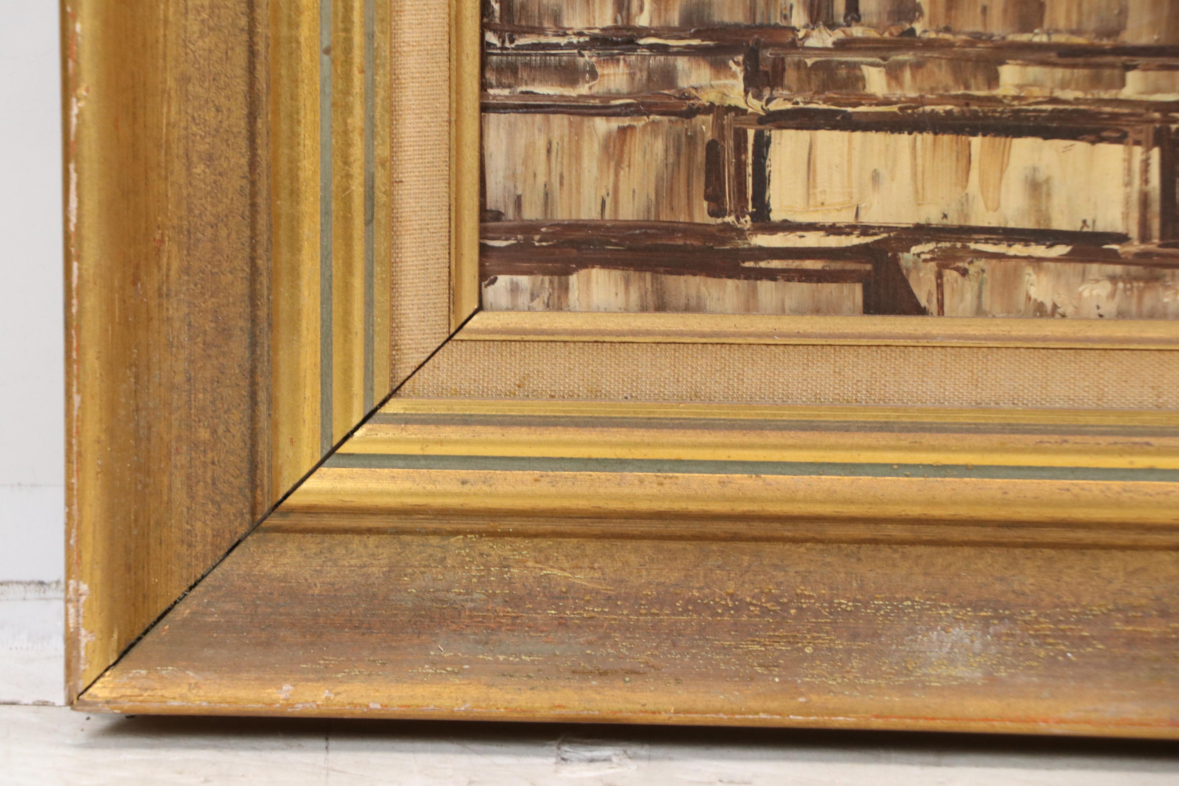 Oil Painting of Figure Among Classical Ruins, Early to Mid-20th Century