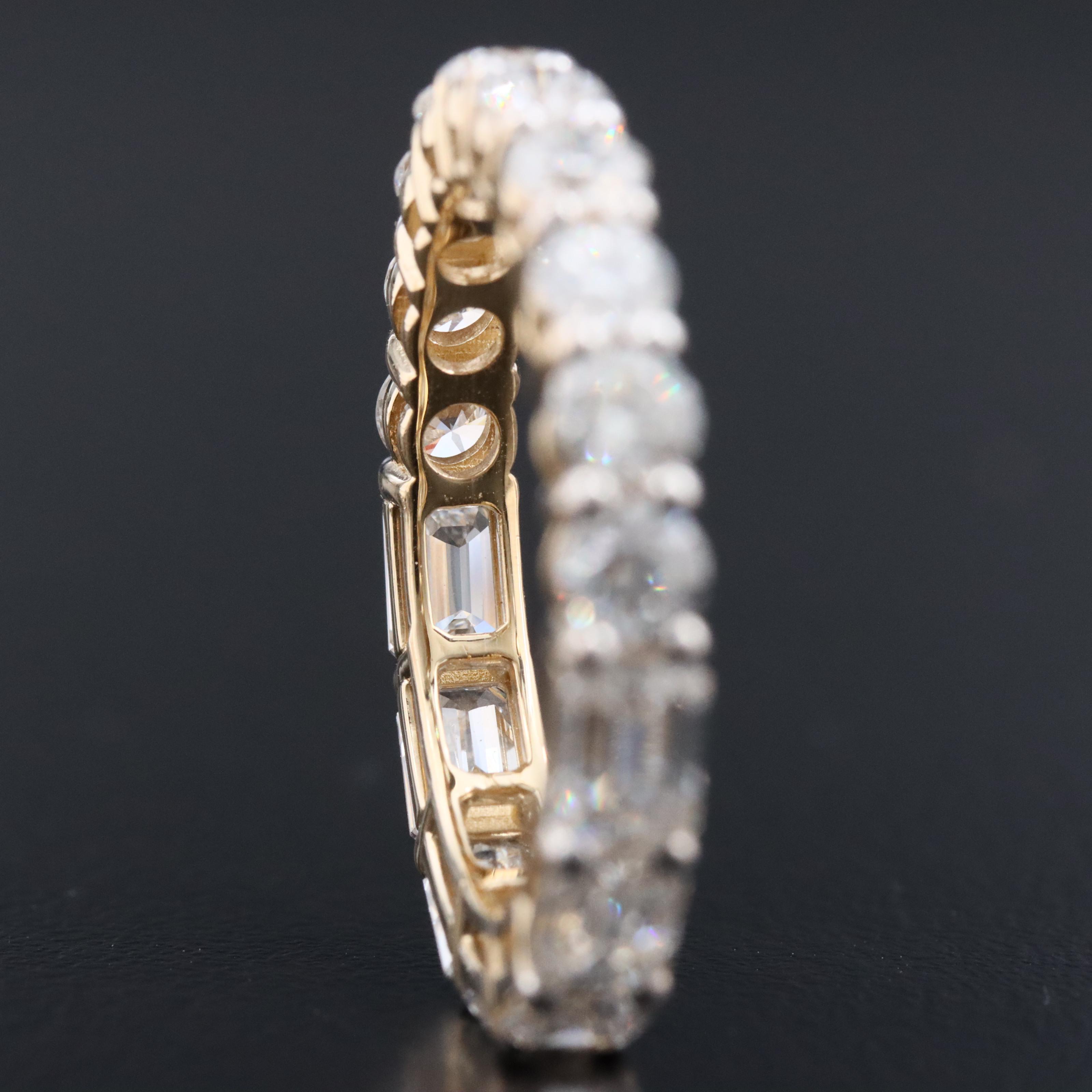 14K 3.62 CTW Lab Grown Diamond Reversible Eternity Band
