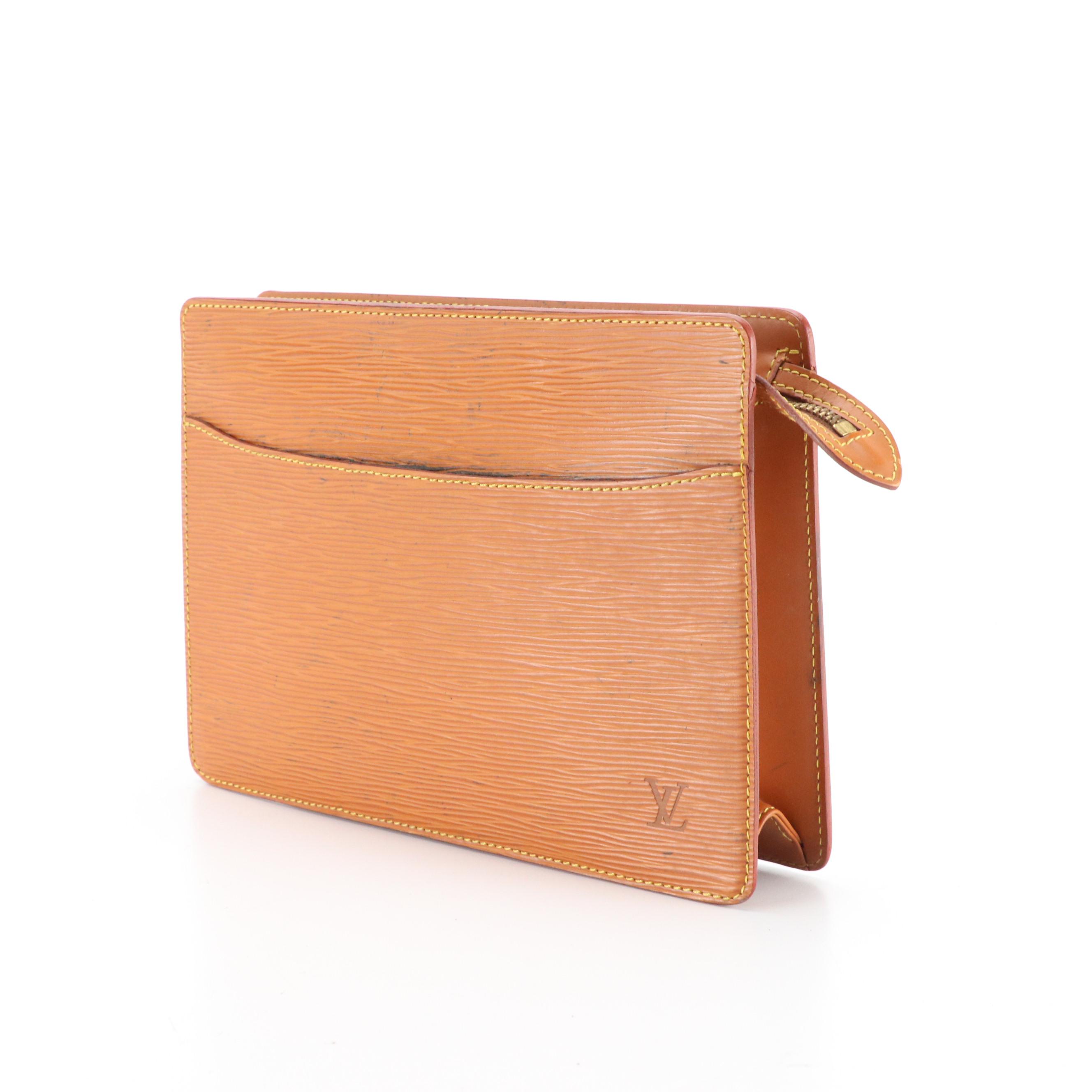 Louis Vuitton Pochette Homme Clutch in Cipango Gold Epi Leather