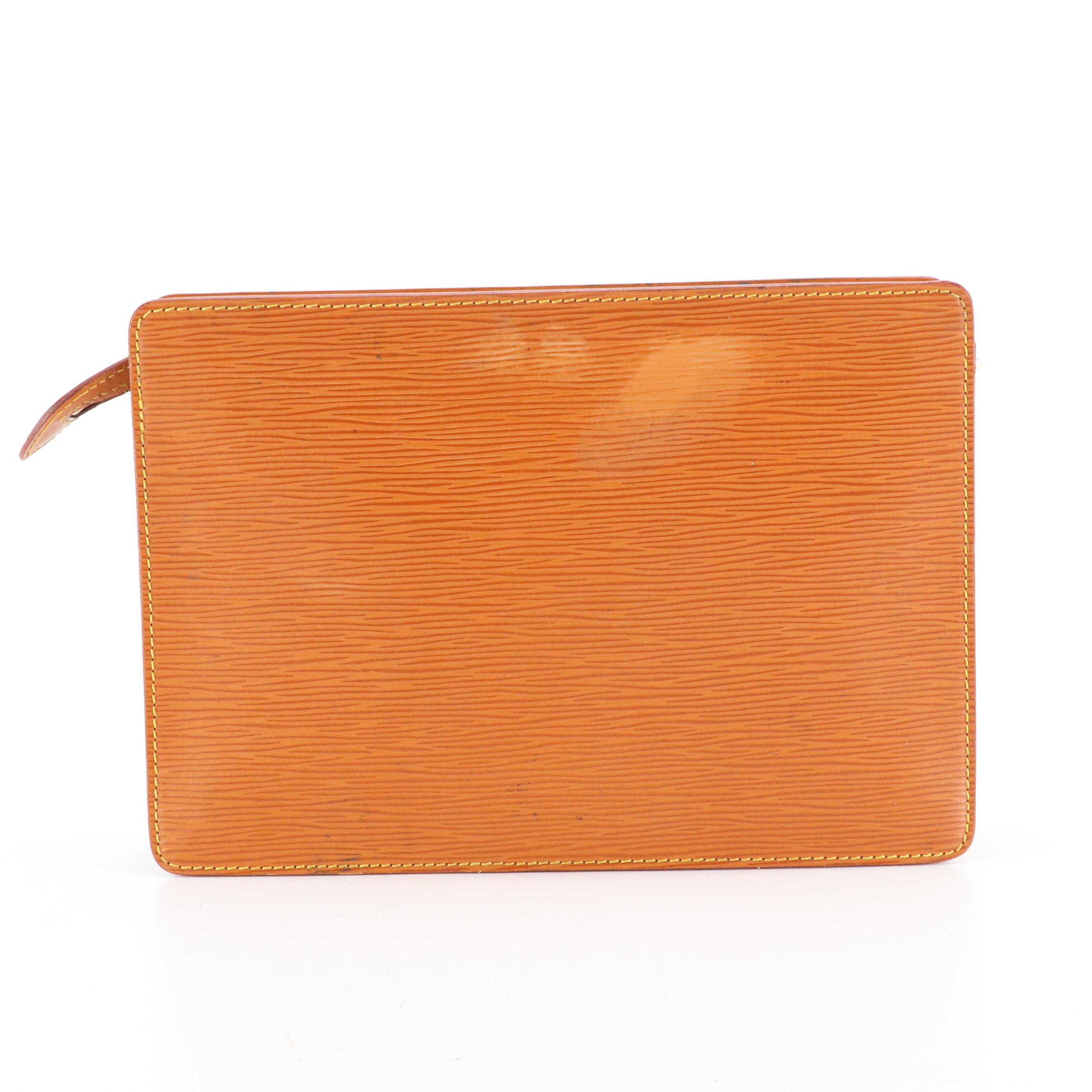 Louis Vuitton Pochette Homme Clutch in Cipango Gold Epi Leather