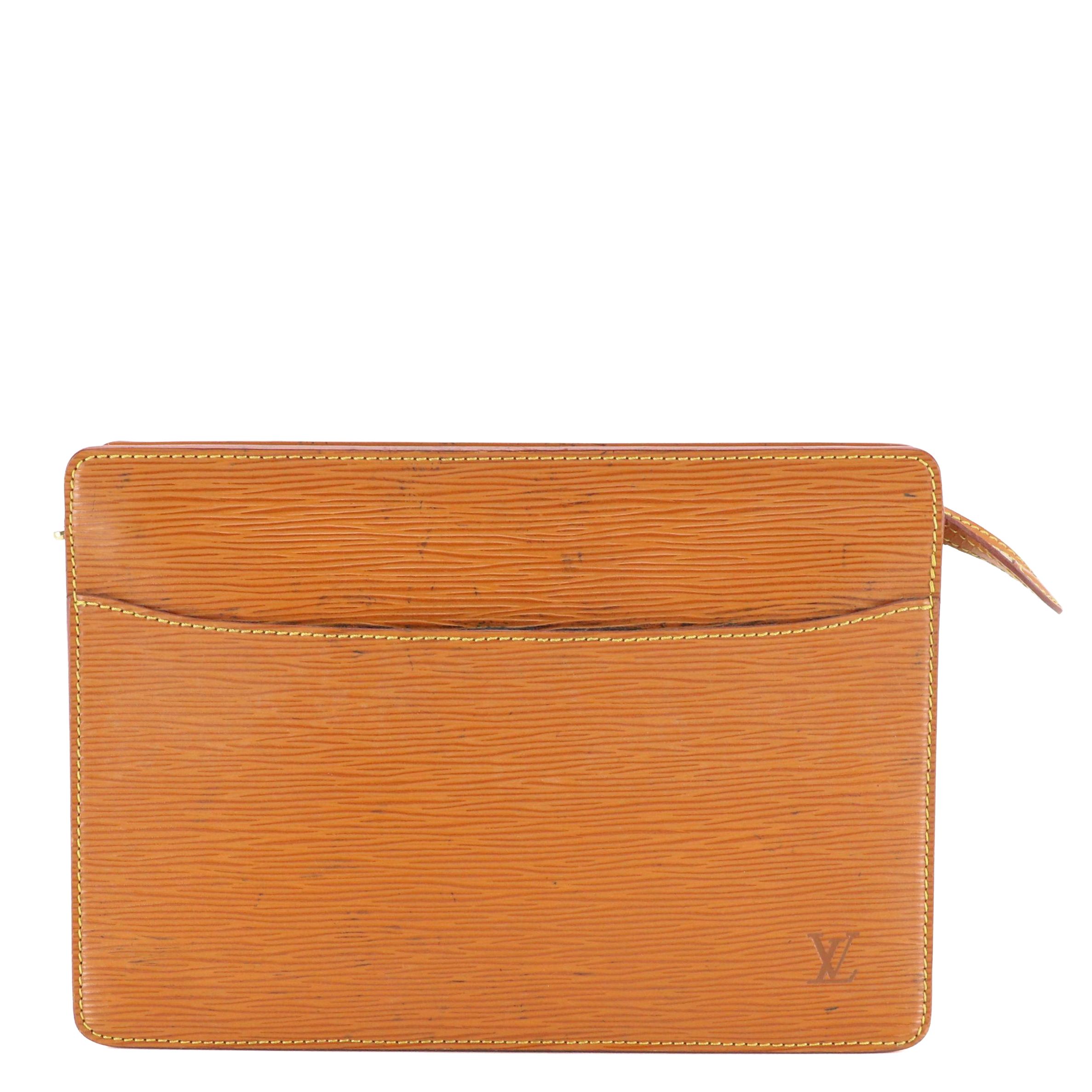 Louis Vuitton Pochette Homme Clutch in Cipango Gold Epi Leather