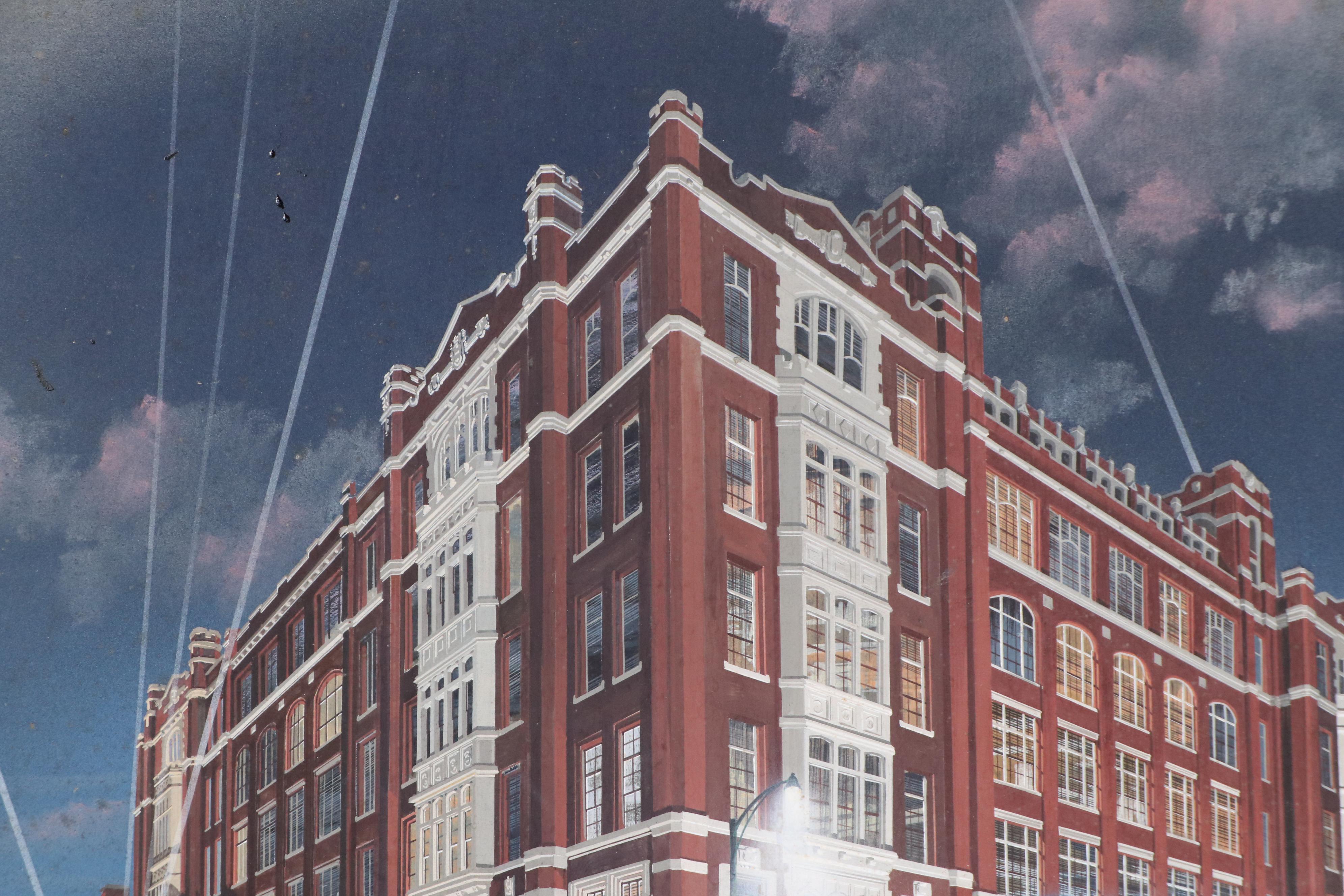 Architectural Gouache Illustration of the Emery Building in Cincinnati