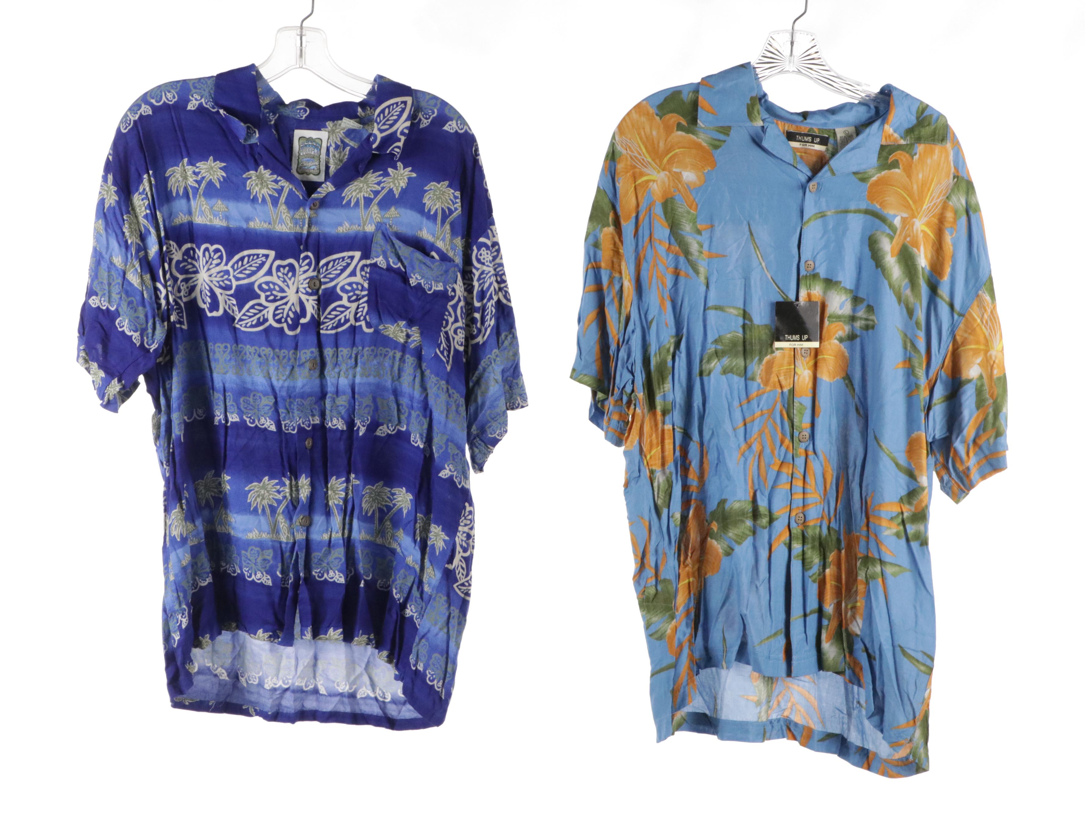 Men's Hawaiian Rayon Shirts by Ocean Current, Fryday Club, and Thums Up
